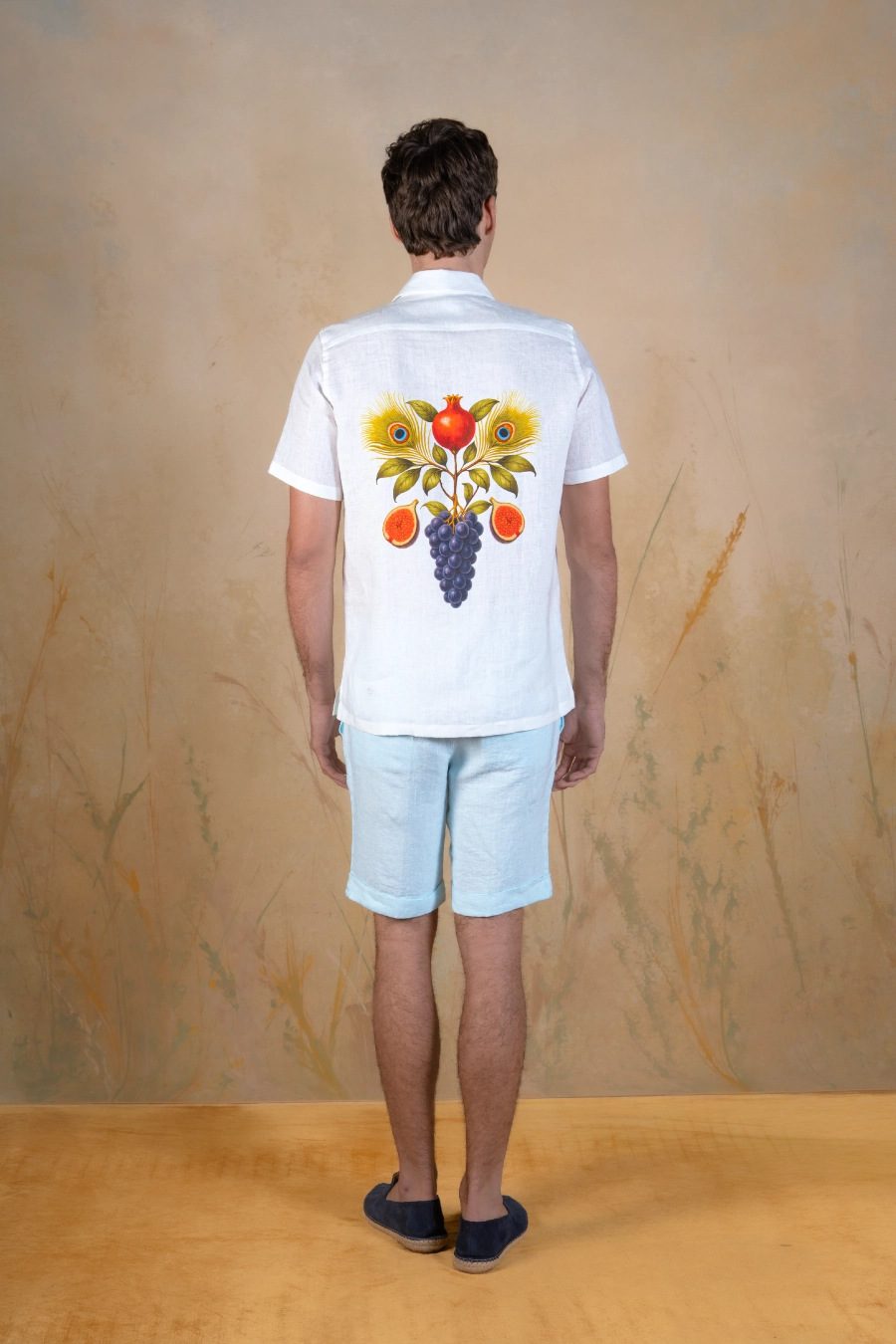 Essentia linen bowling shirt - espalda