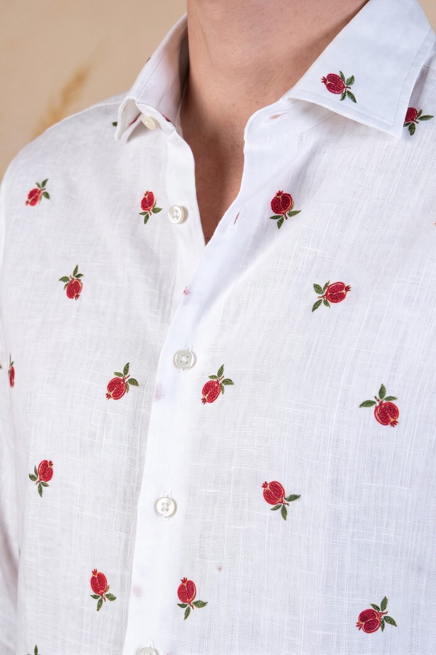 Granade linen shirt white - Detalle 1