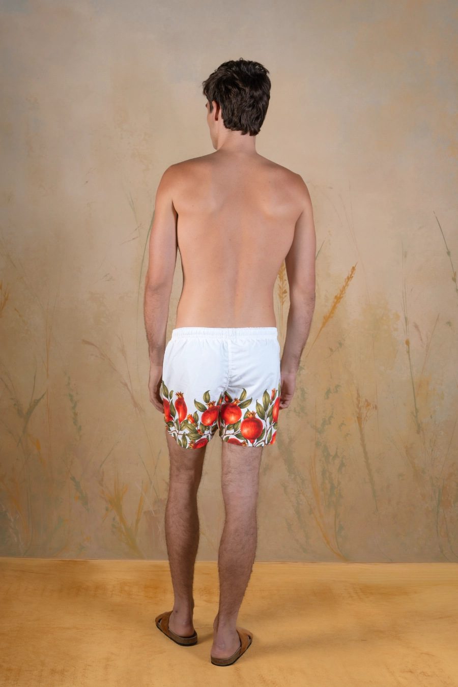 Alicer polyester swim trunks white - espalda