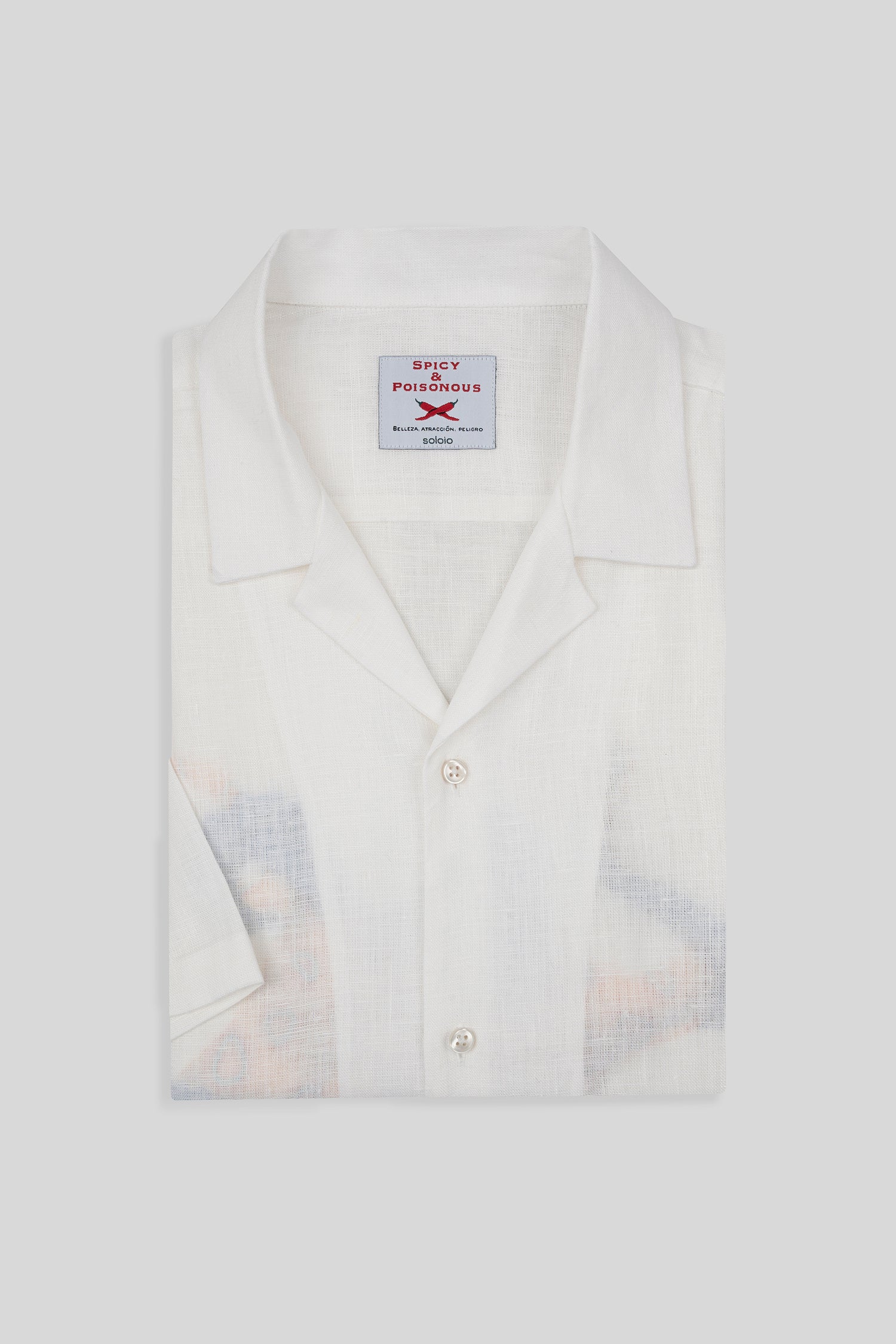 camisa de lino pulpo amarillo