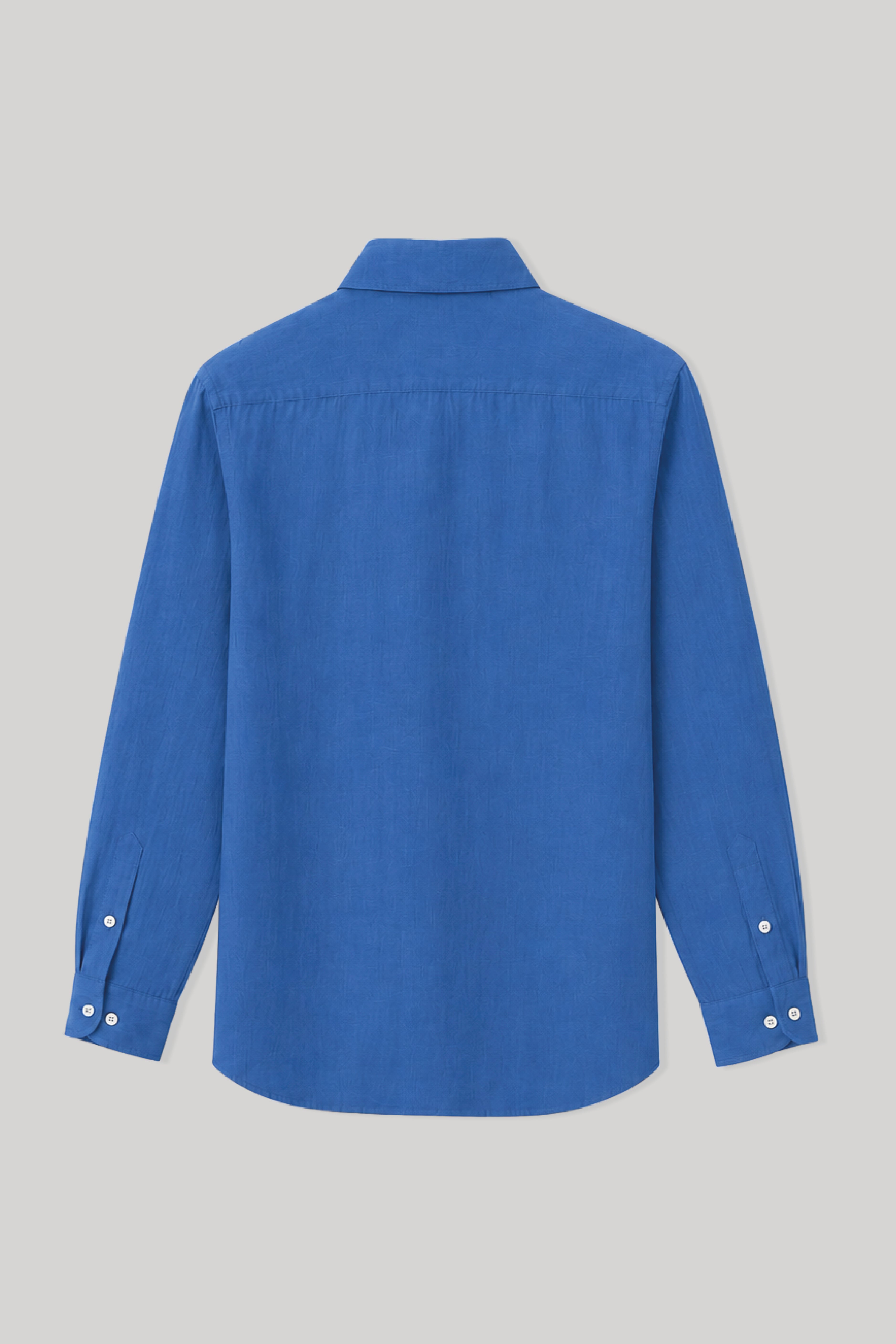 Men's linen shirt sky blue basic