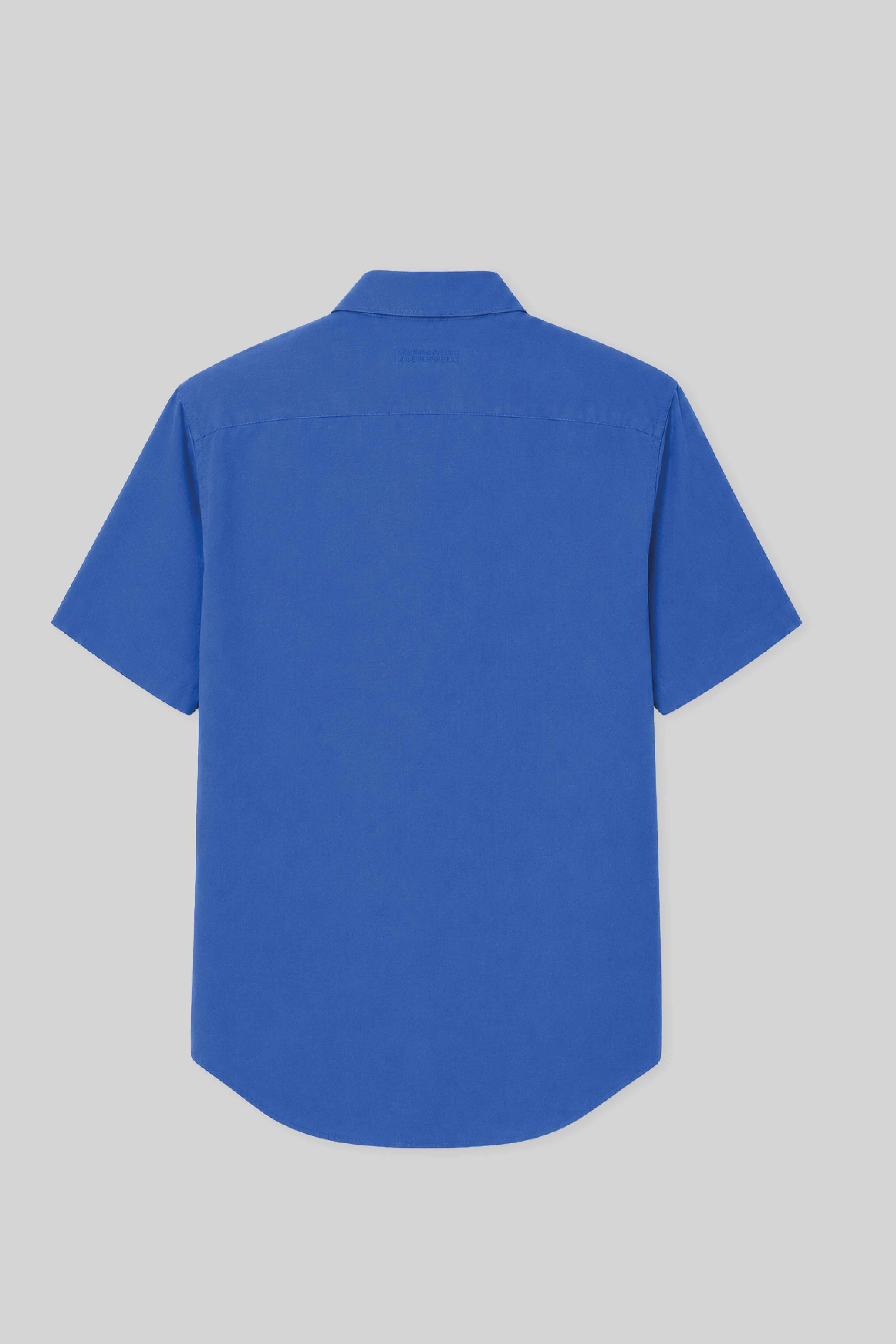 Men's linen shirt palace blue