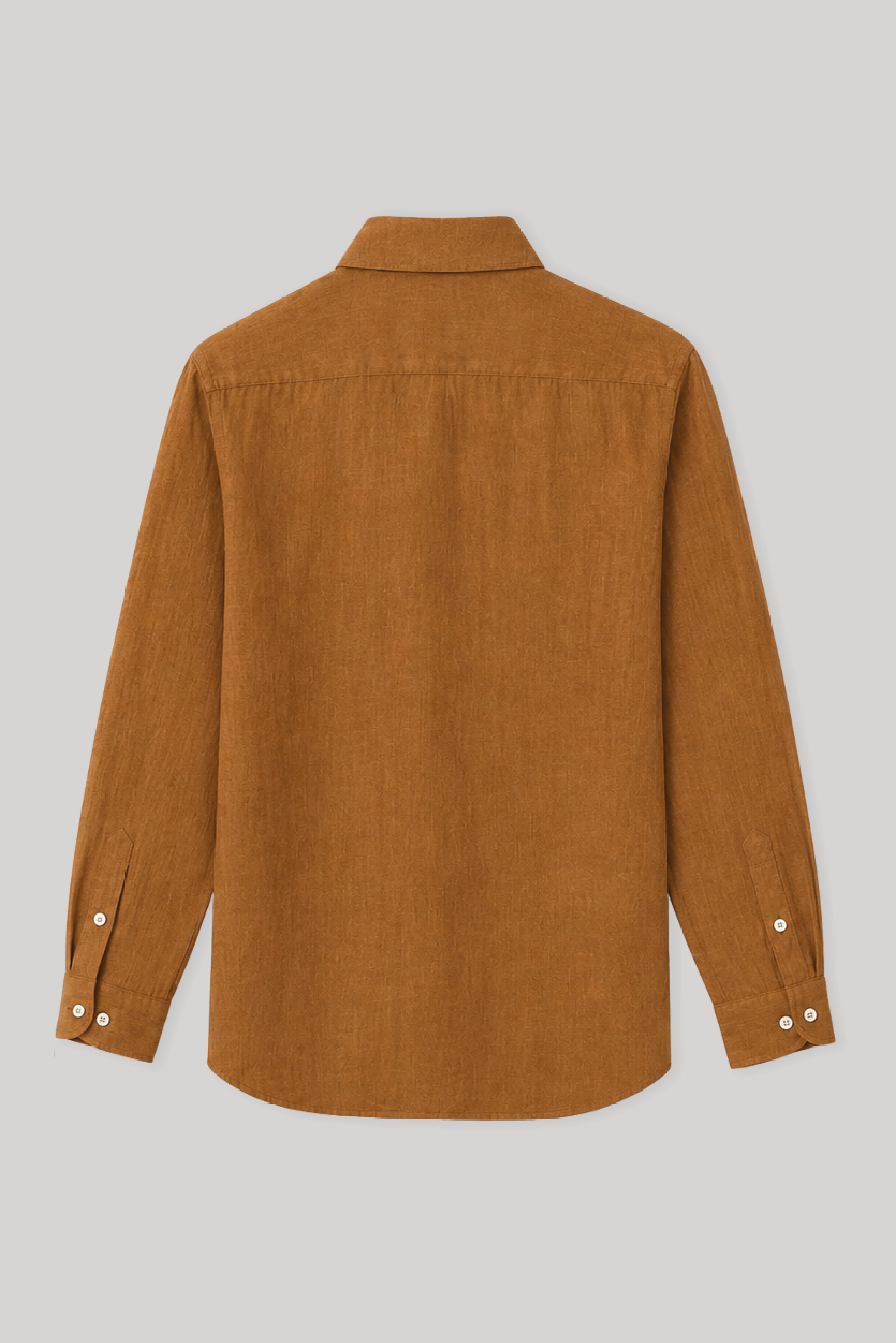 Men's linen shirt brown