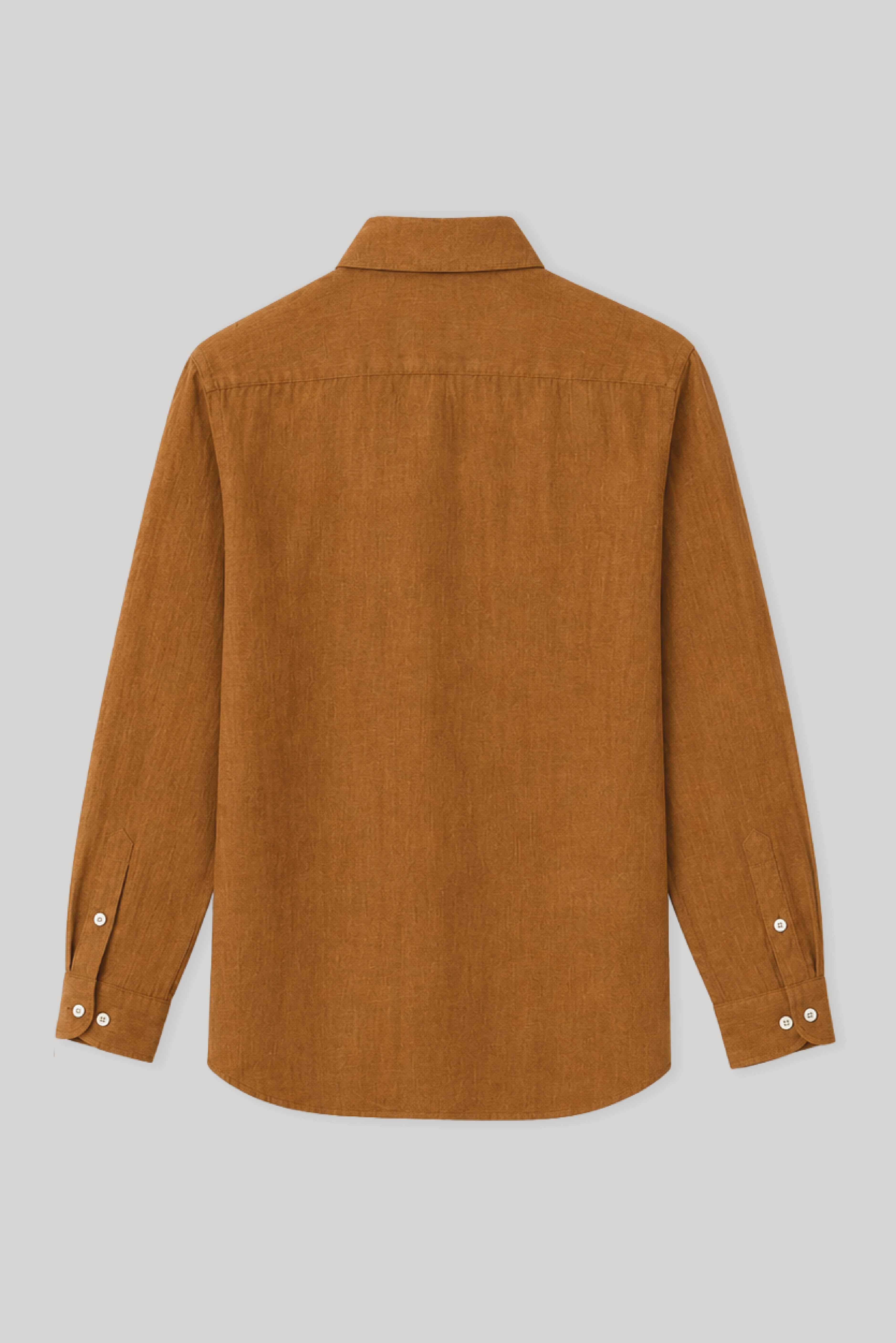 Men's linen shirt brown