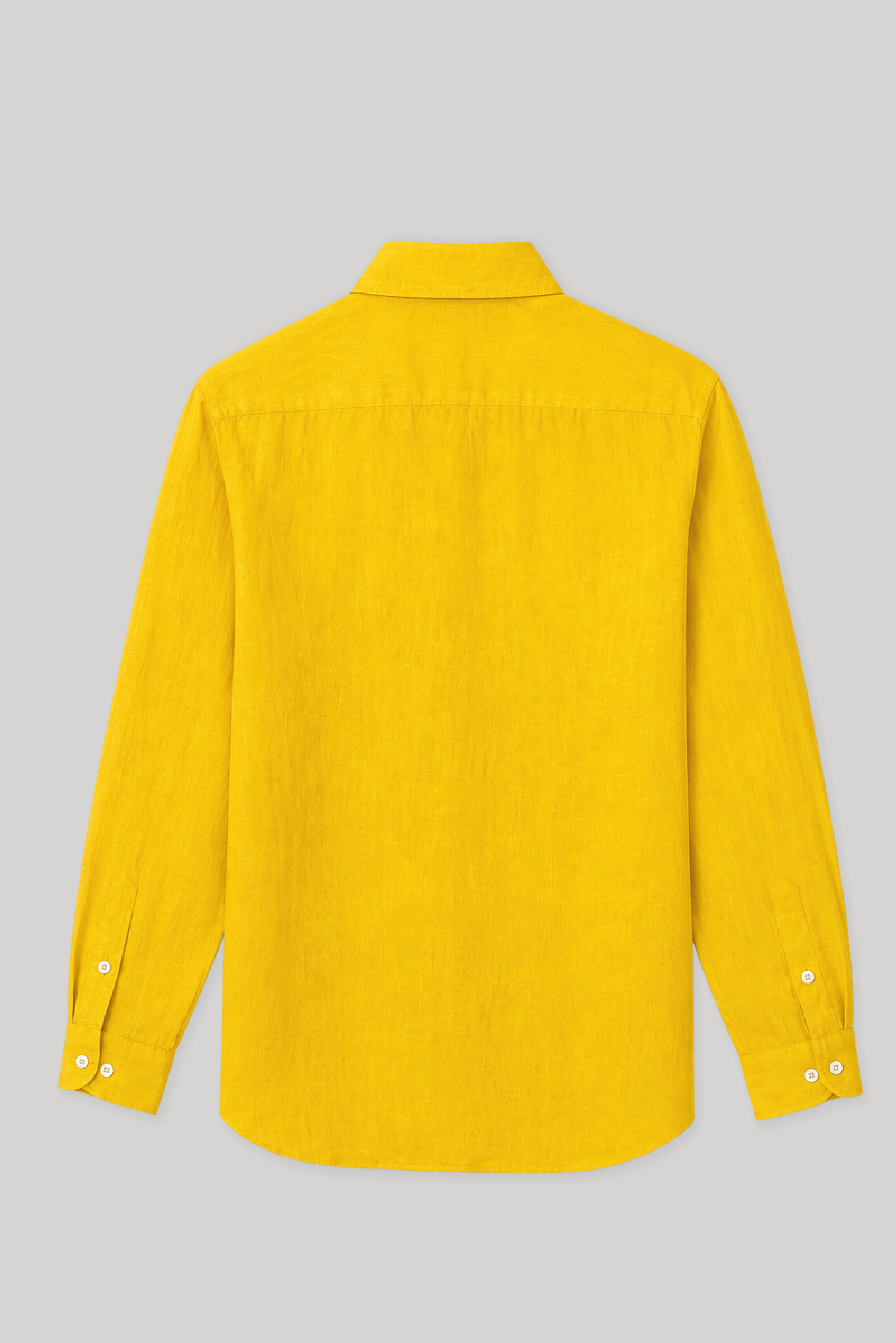 Camisa de lino para hombre amarillo frutas