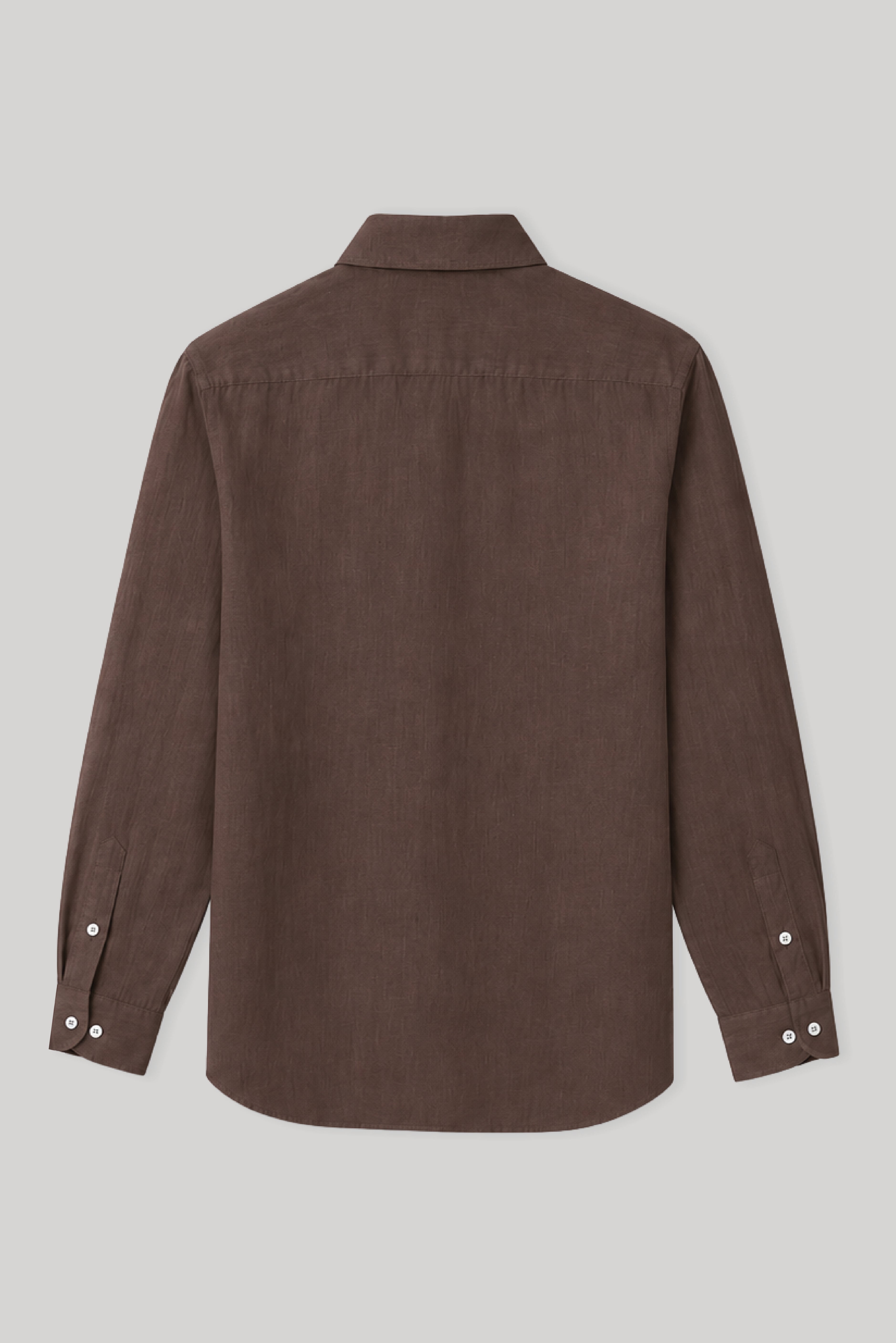 Men's linen shirt chocolate fondant