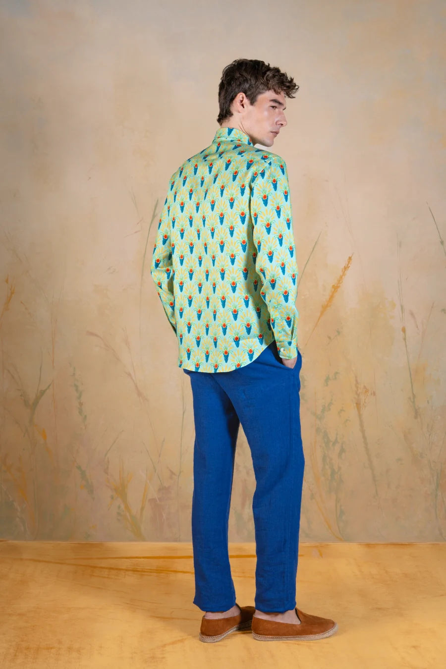 Proventus linen shirt green