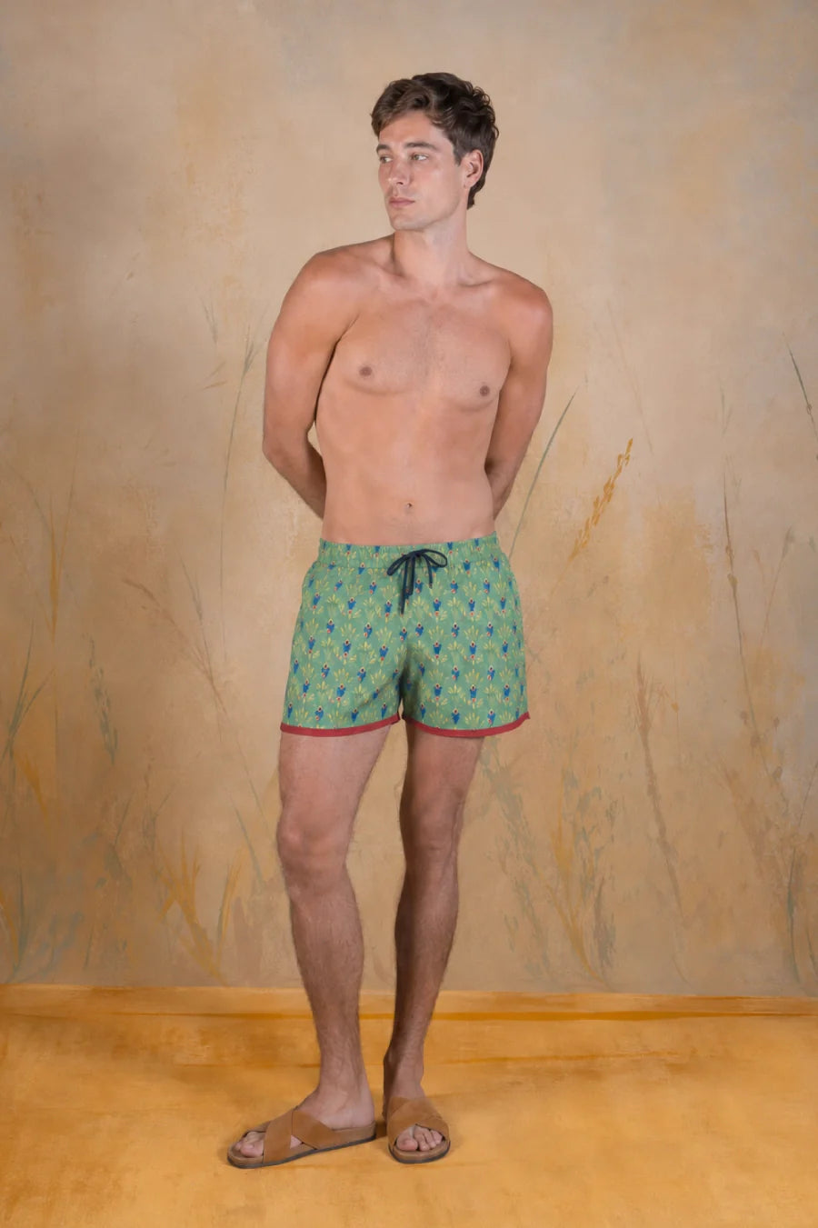 Proventus polyester swim trunks green