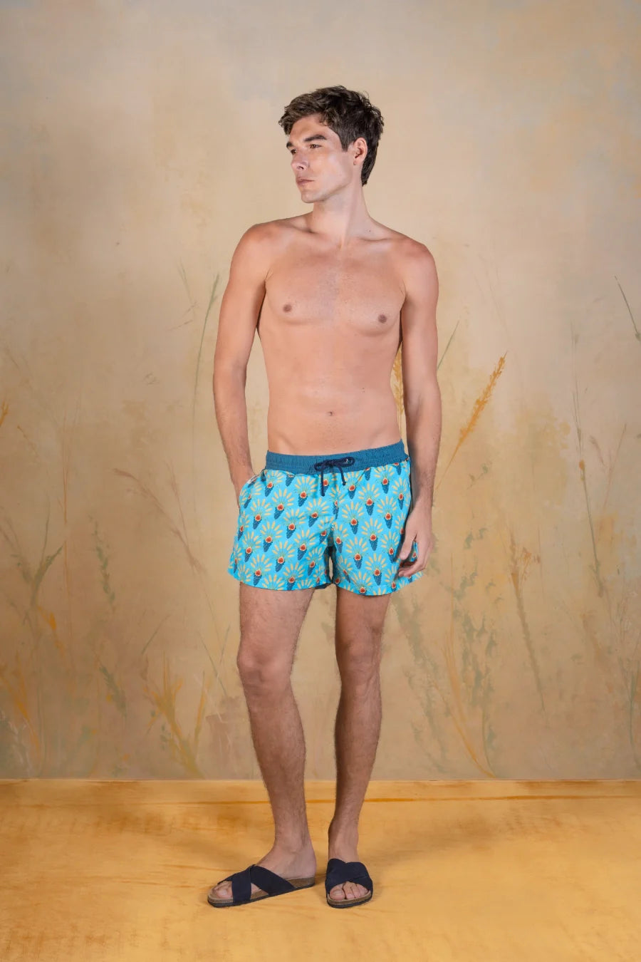 Proventus polyester swim trunks blue