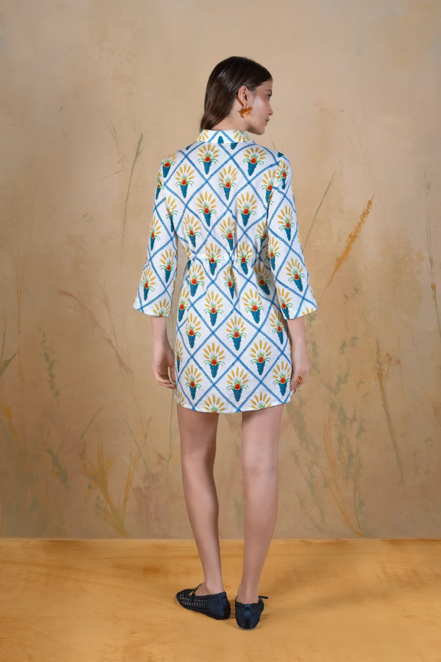 Women's Aurum linen shirt dress white