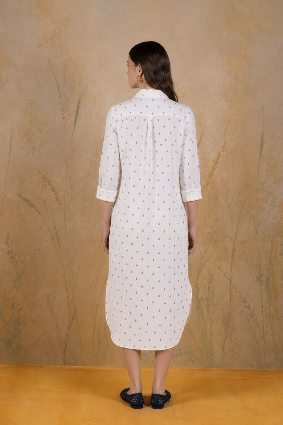 Women's Higuera linen shirt dress white