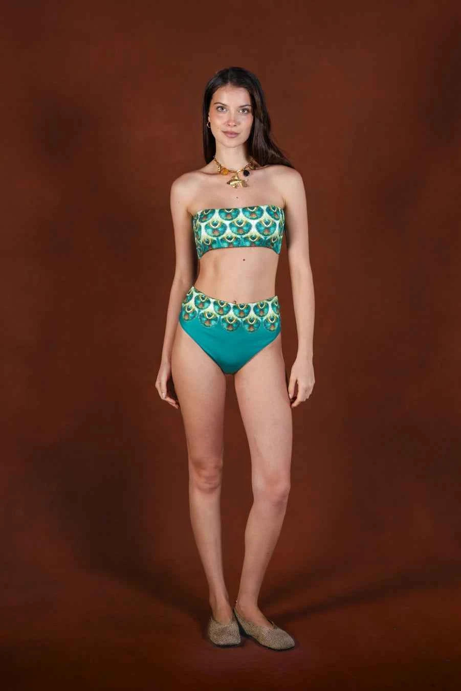 Women's Iridis polyester bikini top