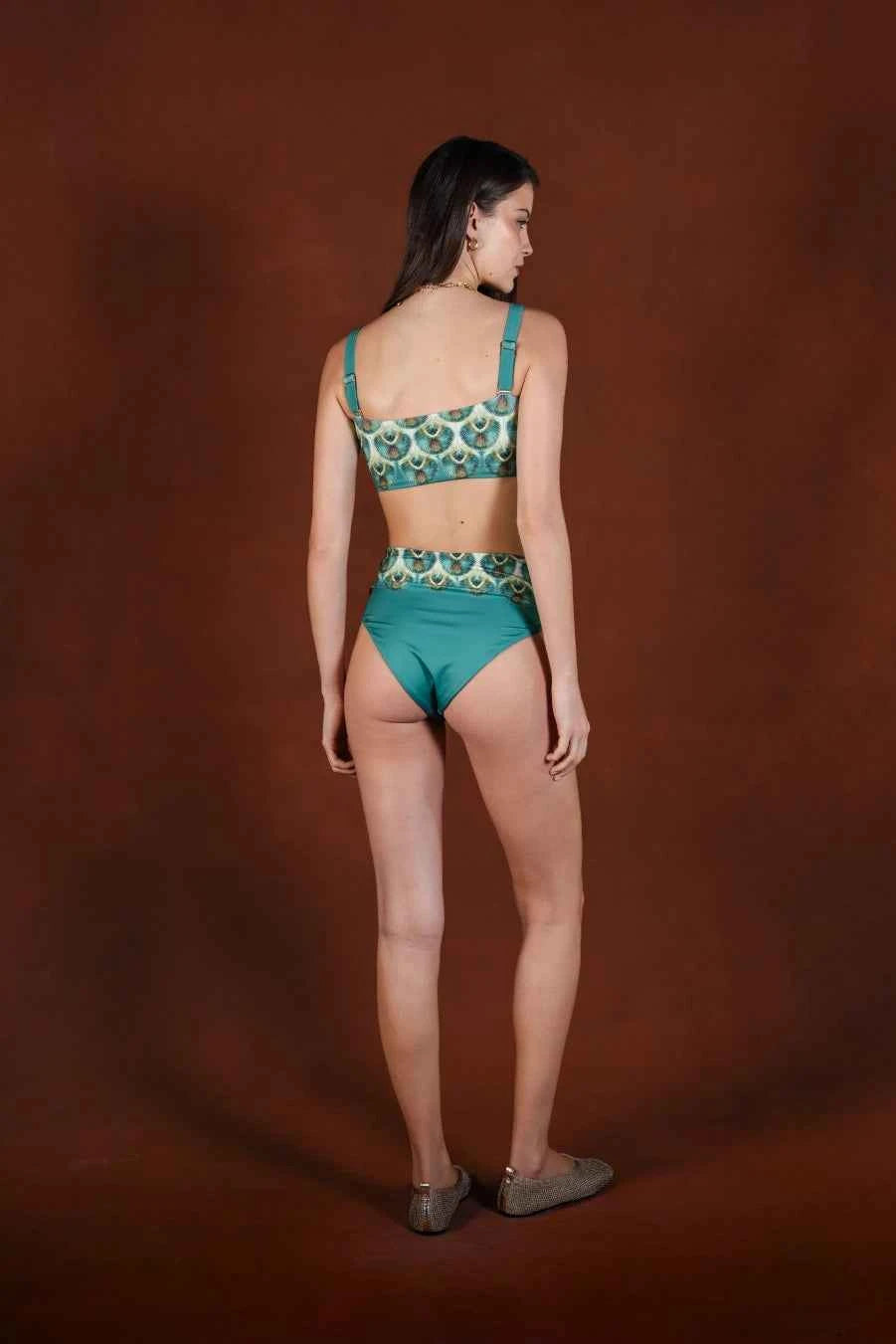 Women's Iridis polyester bikini top