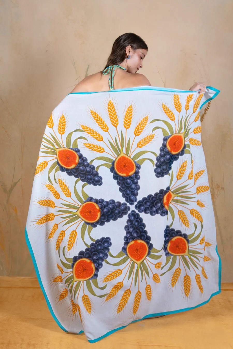 Women's Annona long cotton sarong white