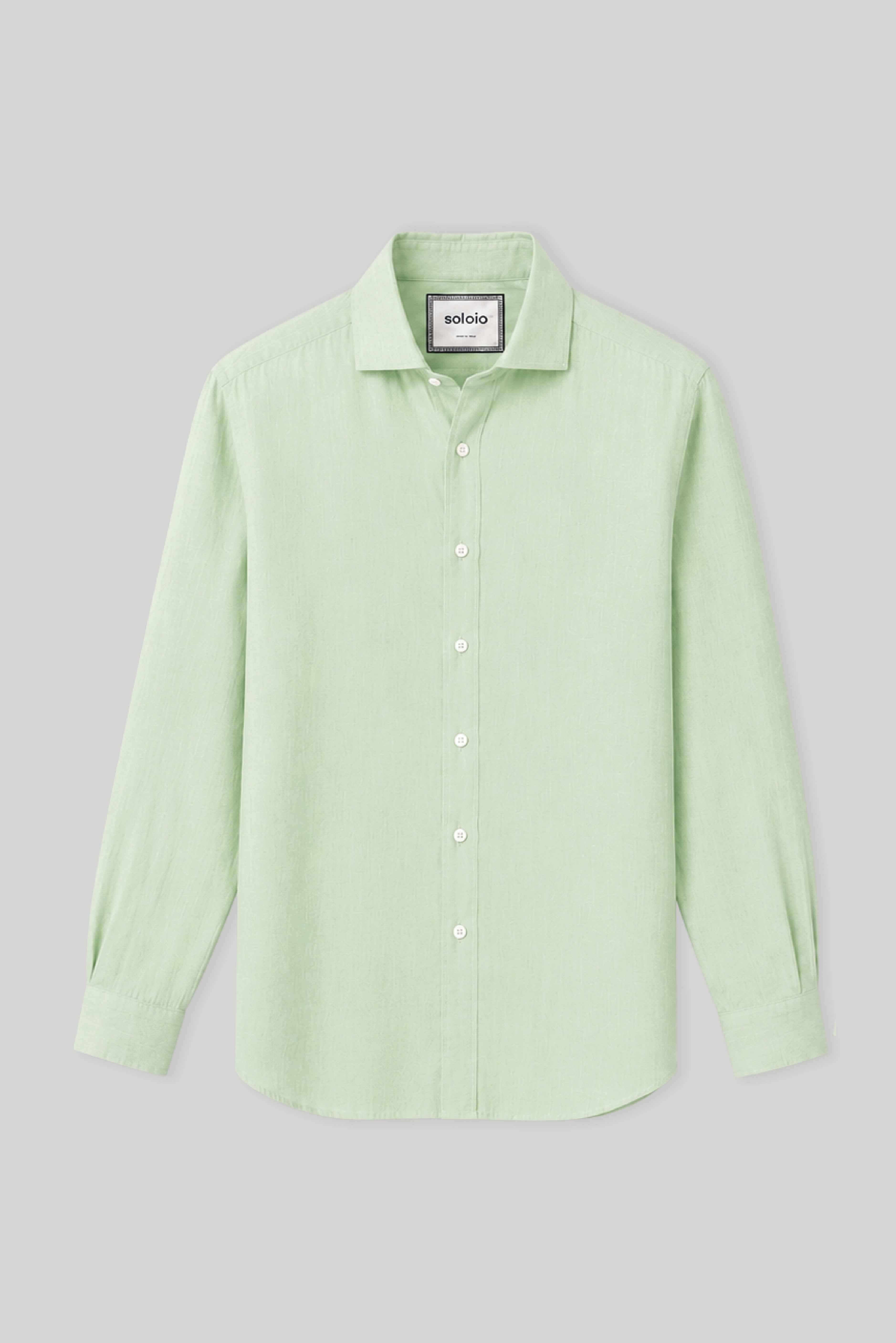 Men's linen shirt ambrosia green
