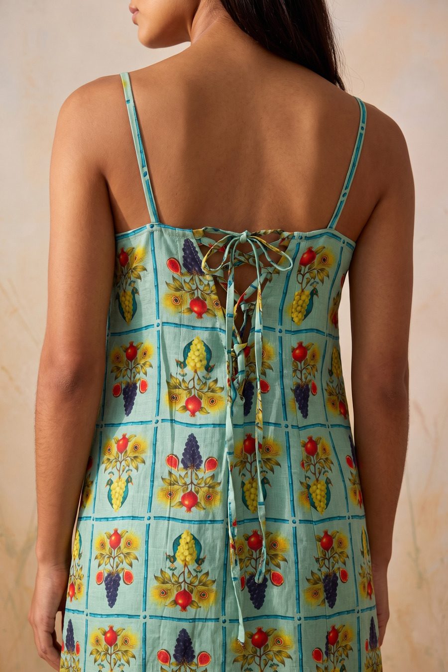 Women's Victus long linen dress green - Detalle 2