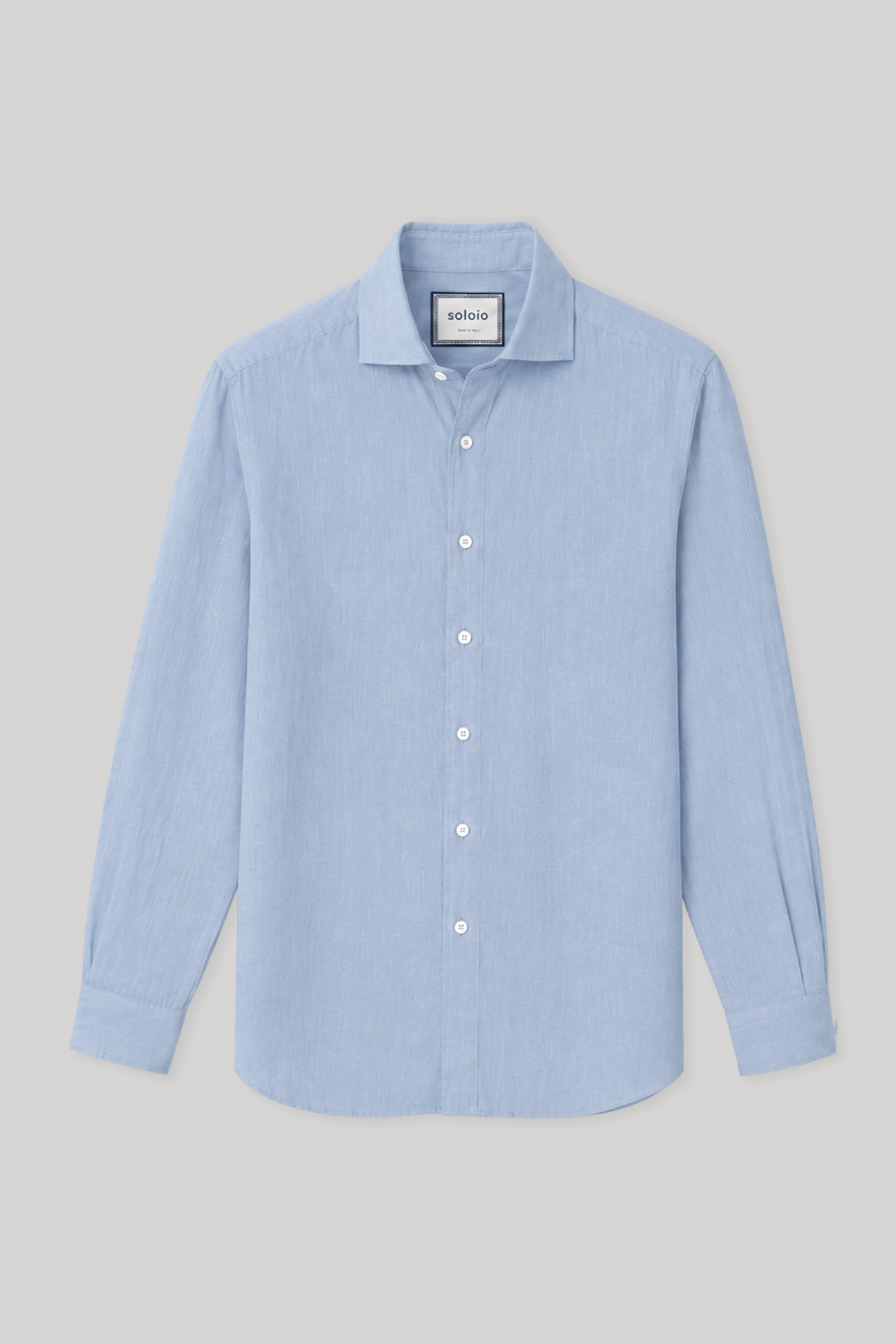 Men's linen shirt skyway blue