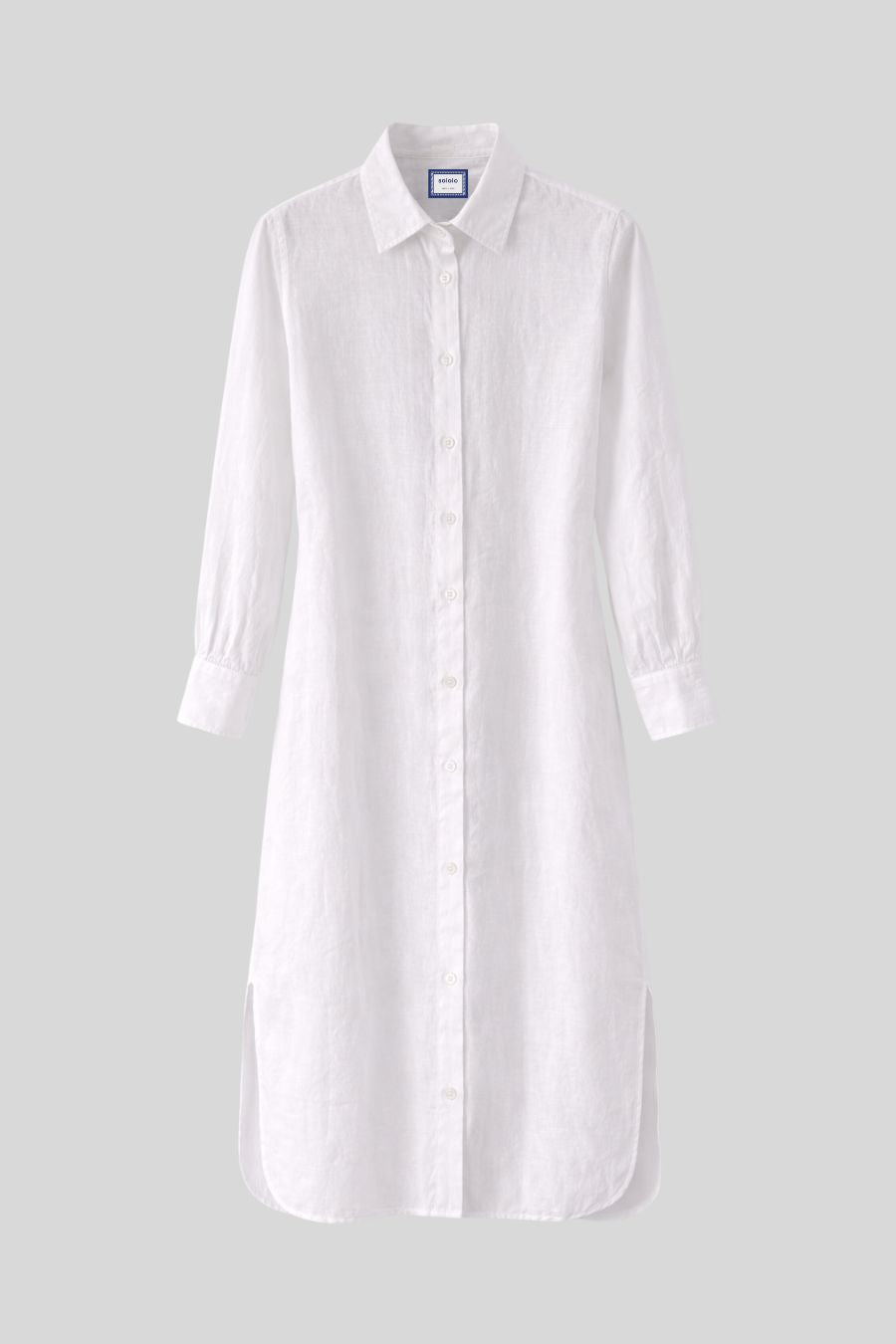 Vestido de lino martina blanco para mujer