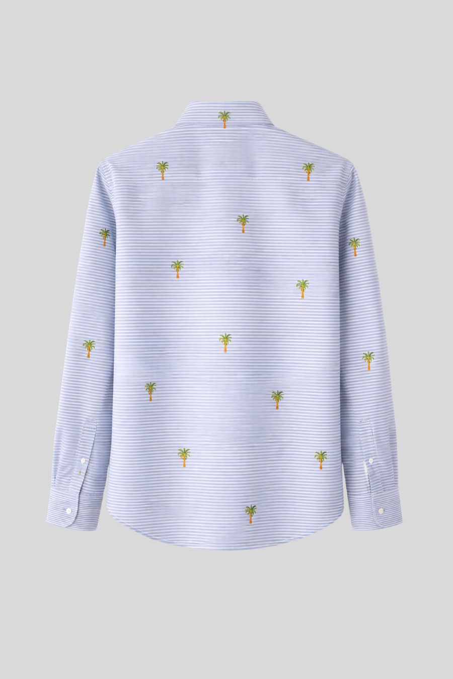 Camisa de lino rayas orfeo azul claro para hombre