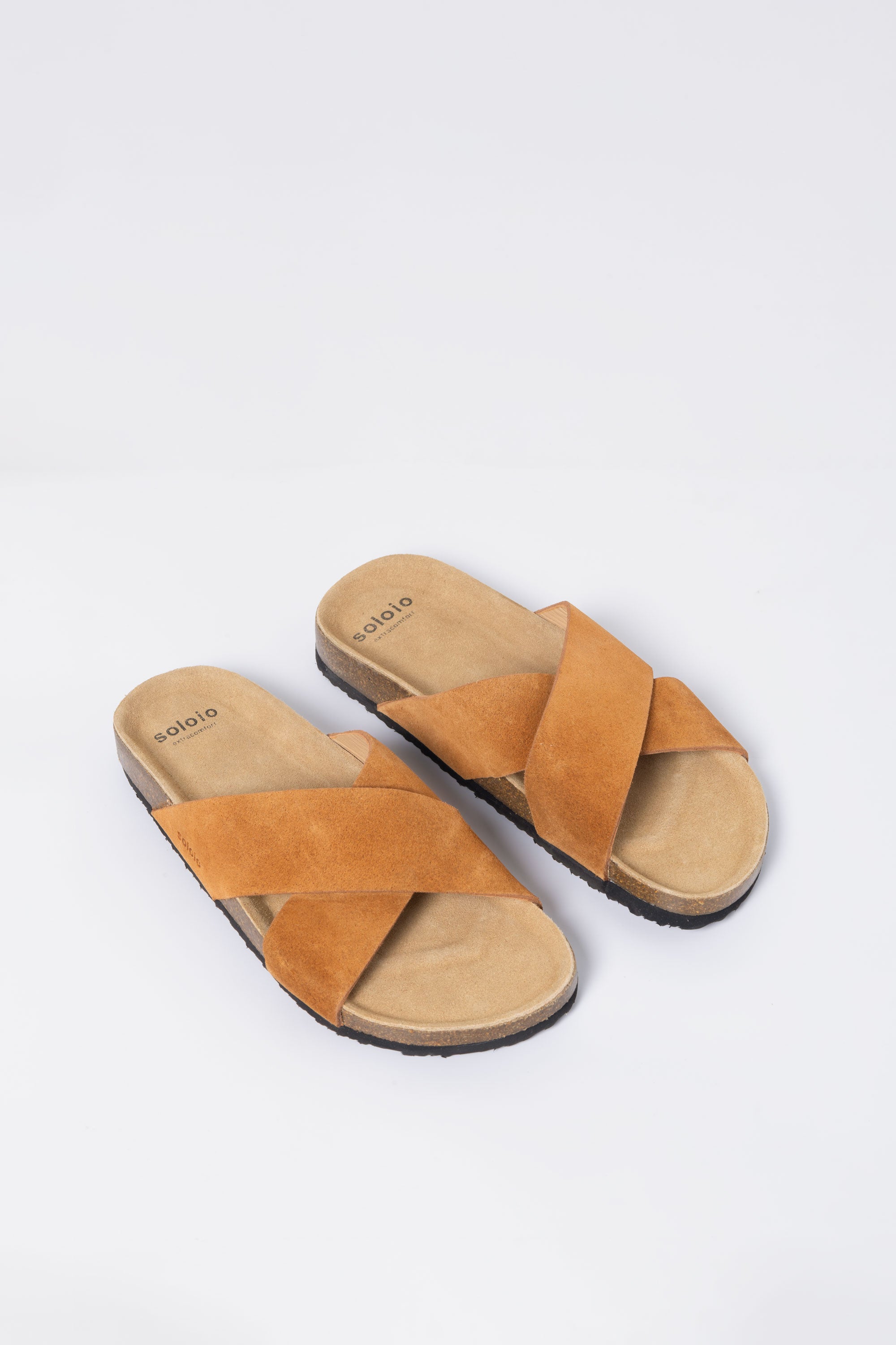 men’s crossed walnut sandal