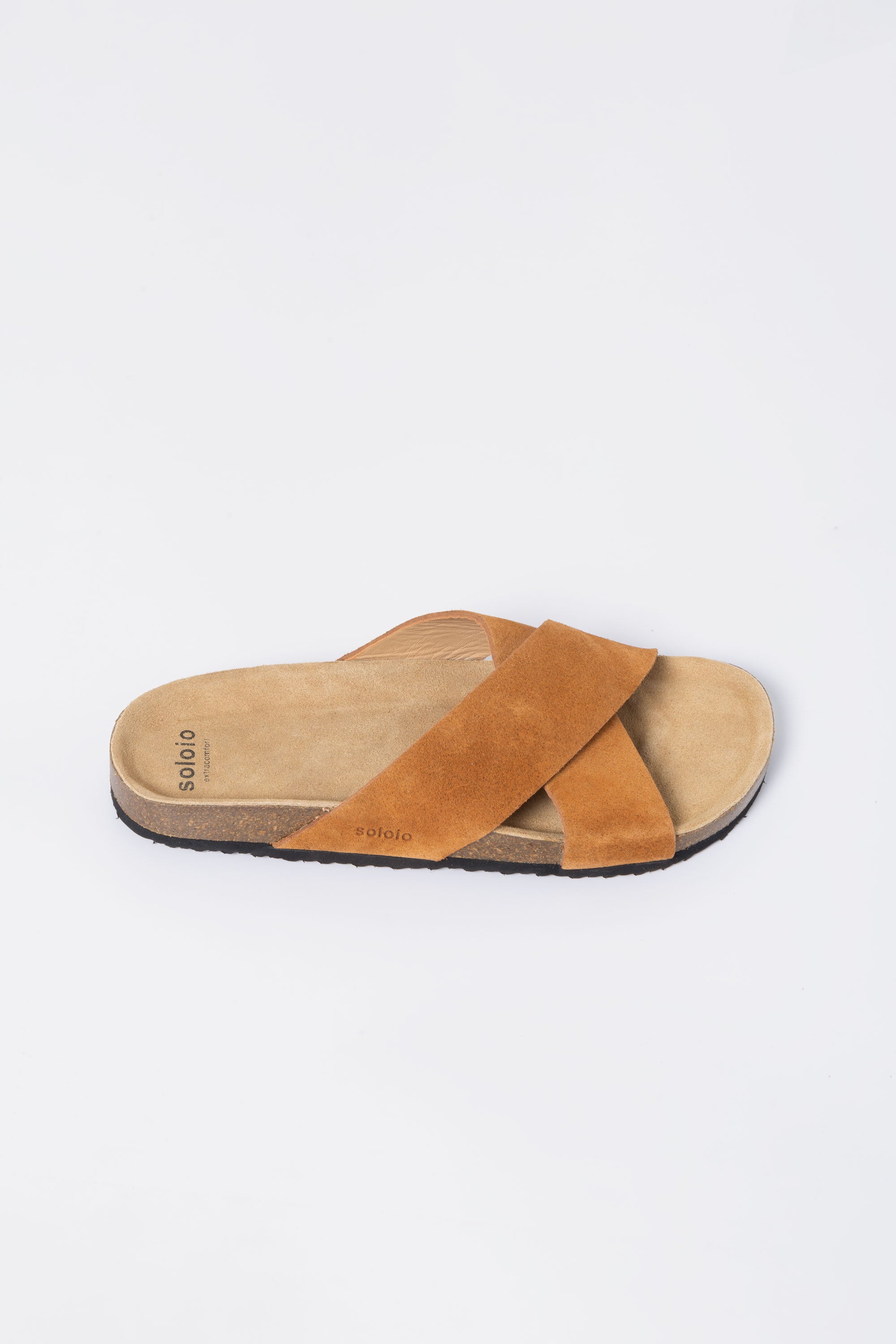 men’s crossed walnut sandal