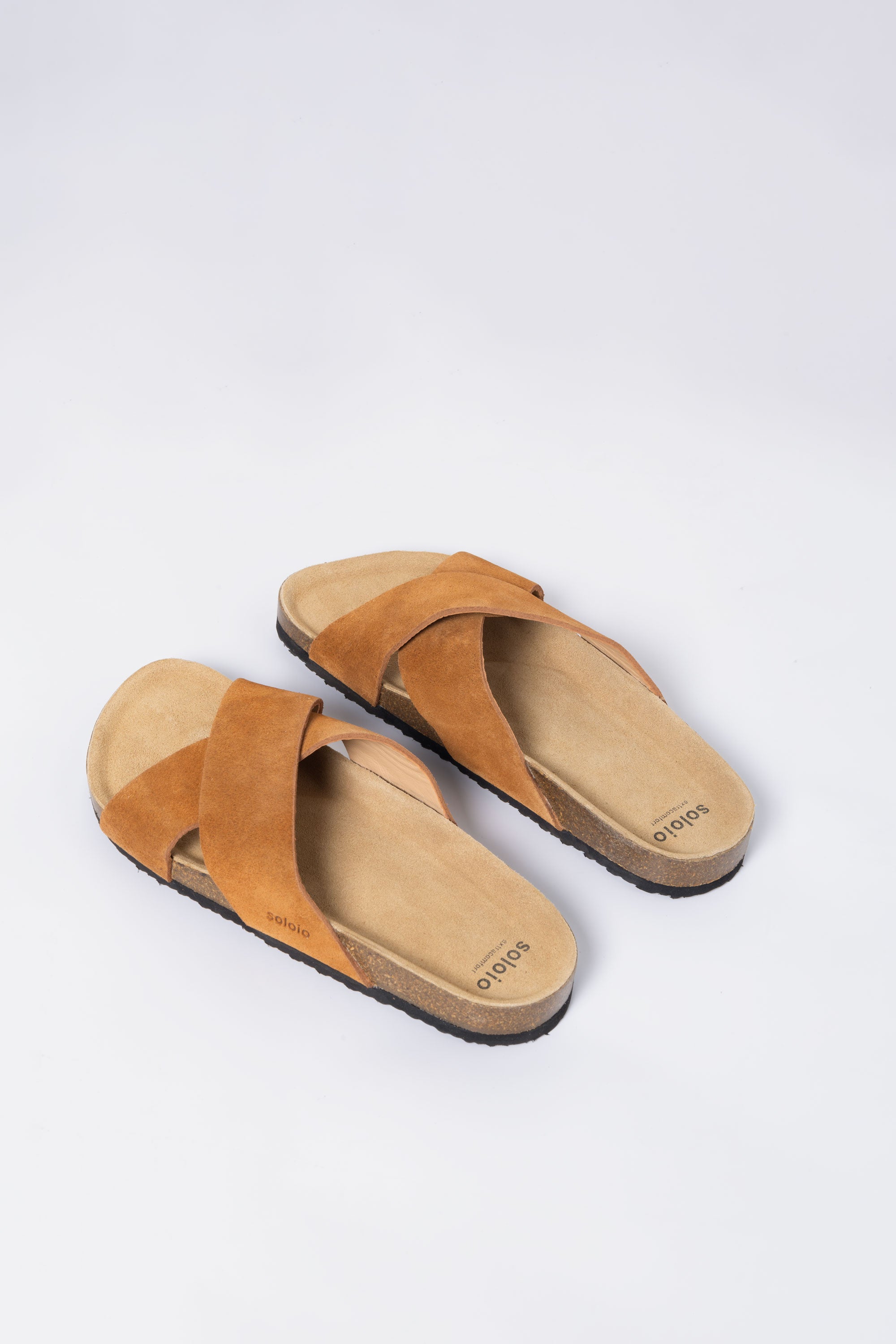 men’s crossed walnut sandal