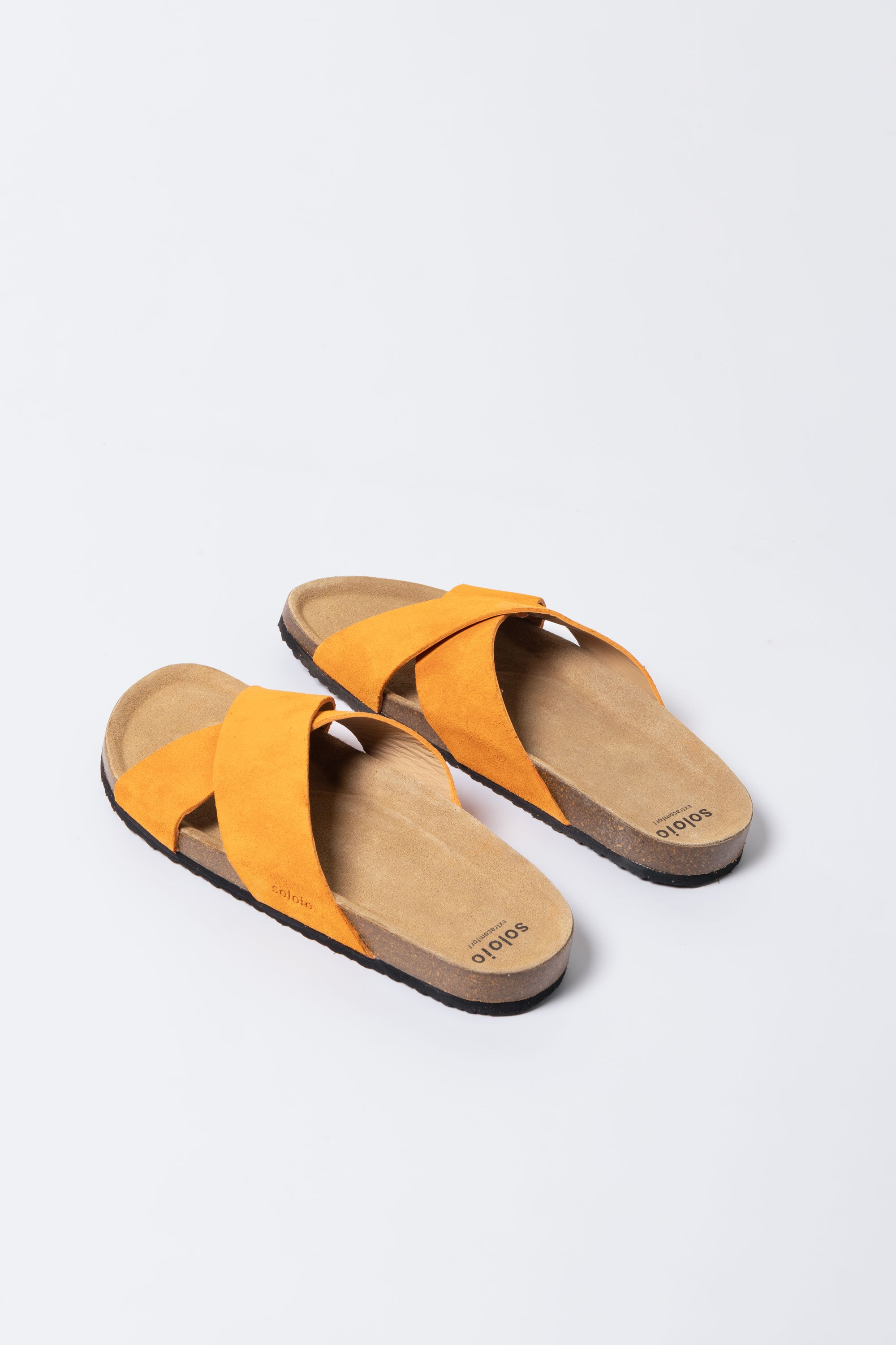 men’s crossed tangerine sandal