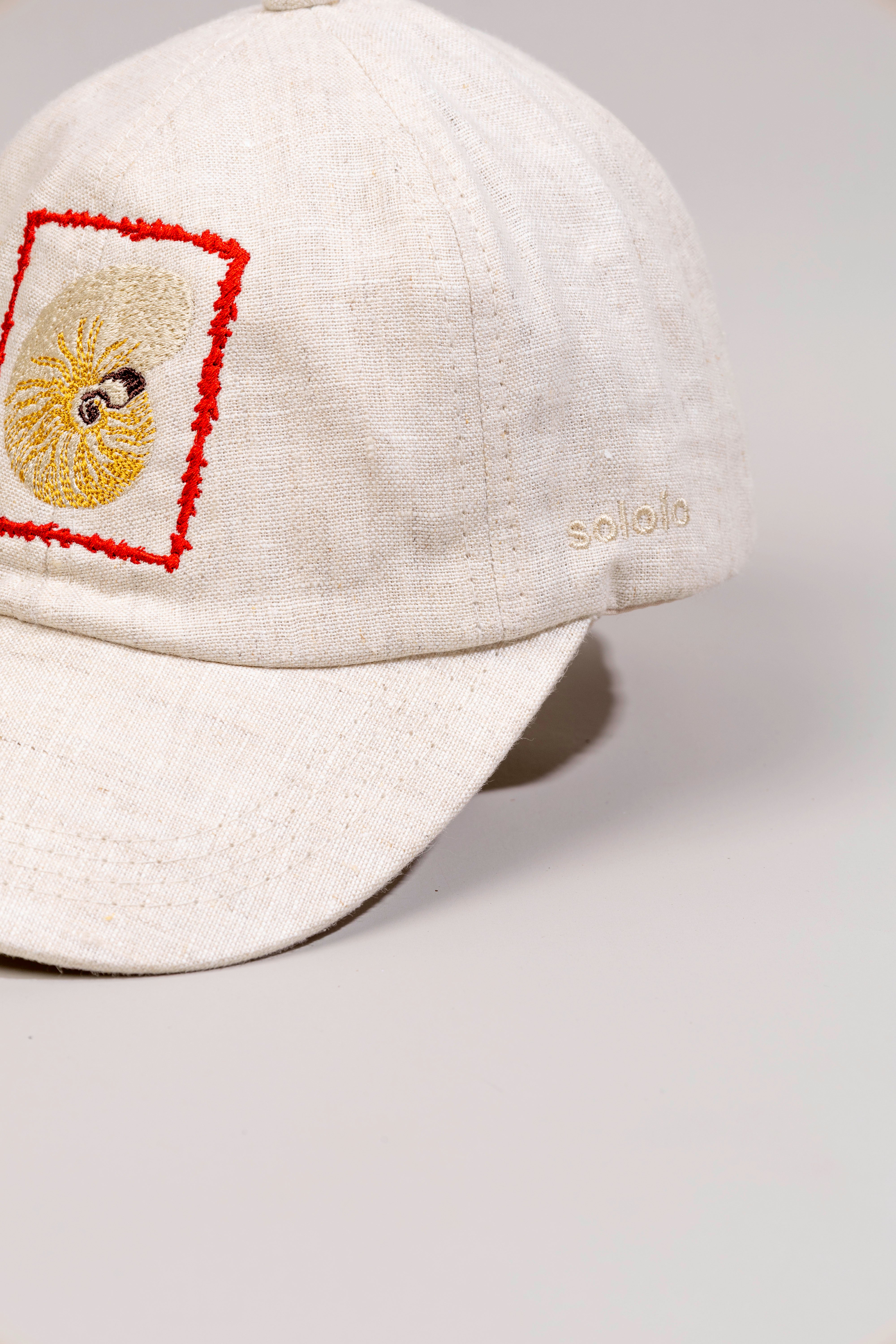 Gorra lino para hombre beige