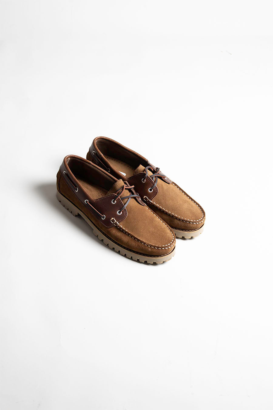 Men's moccasin nautical cord taupe