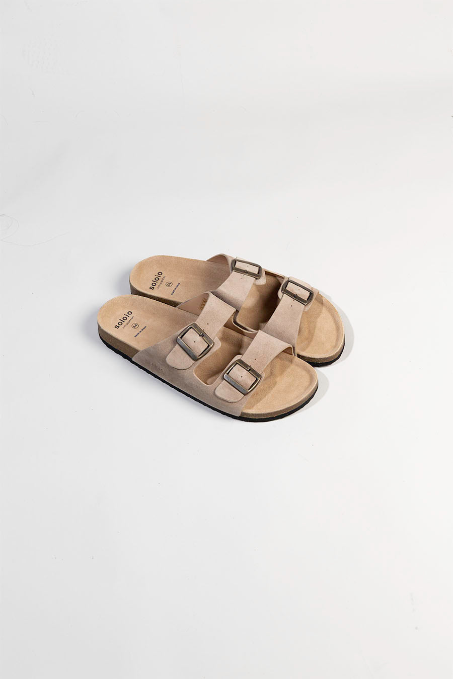 Men's buckle sandal taupe