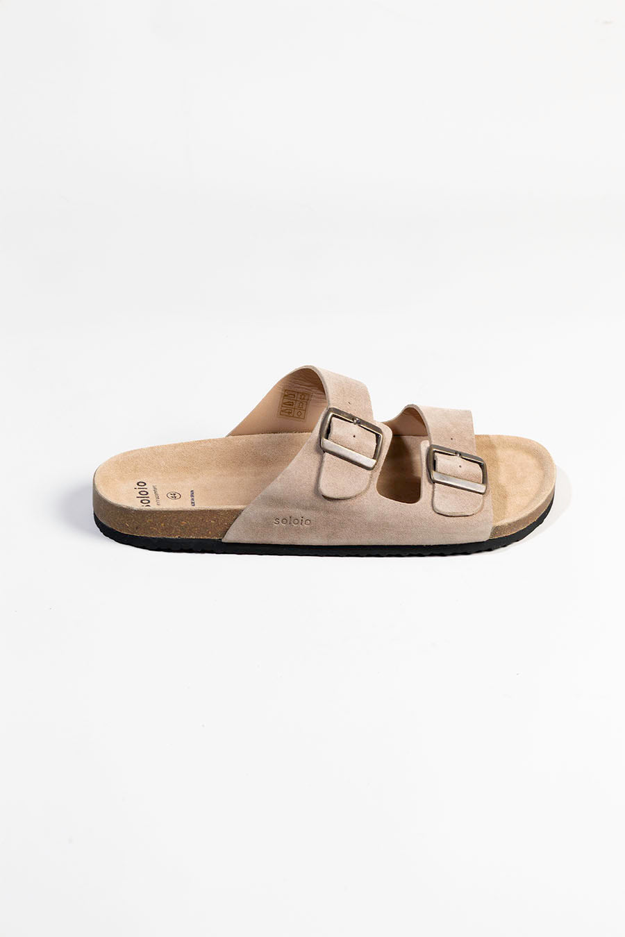 Men's buckle sandal taupe