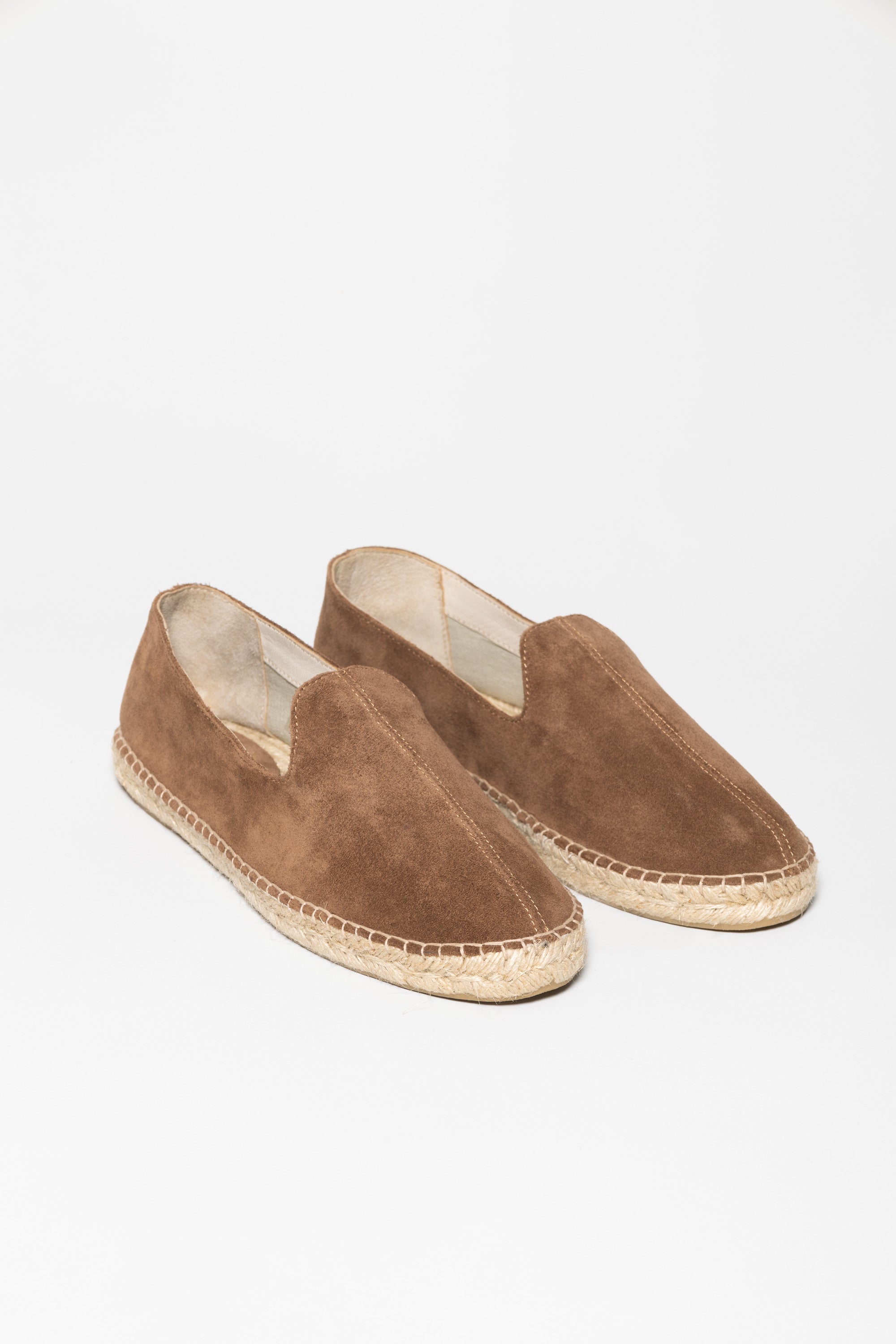 men’s leather espadrille stone