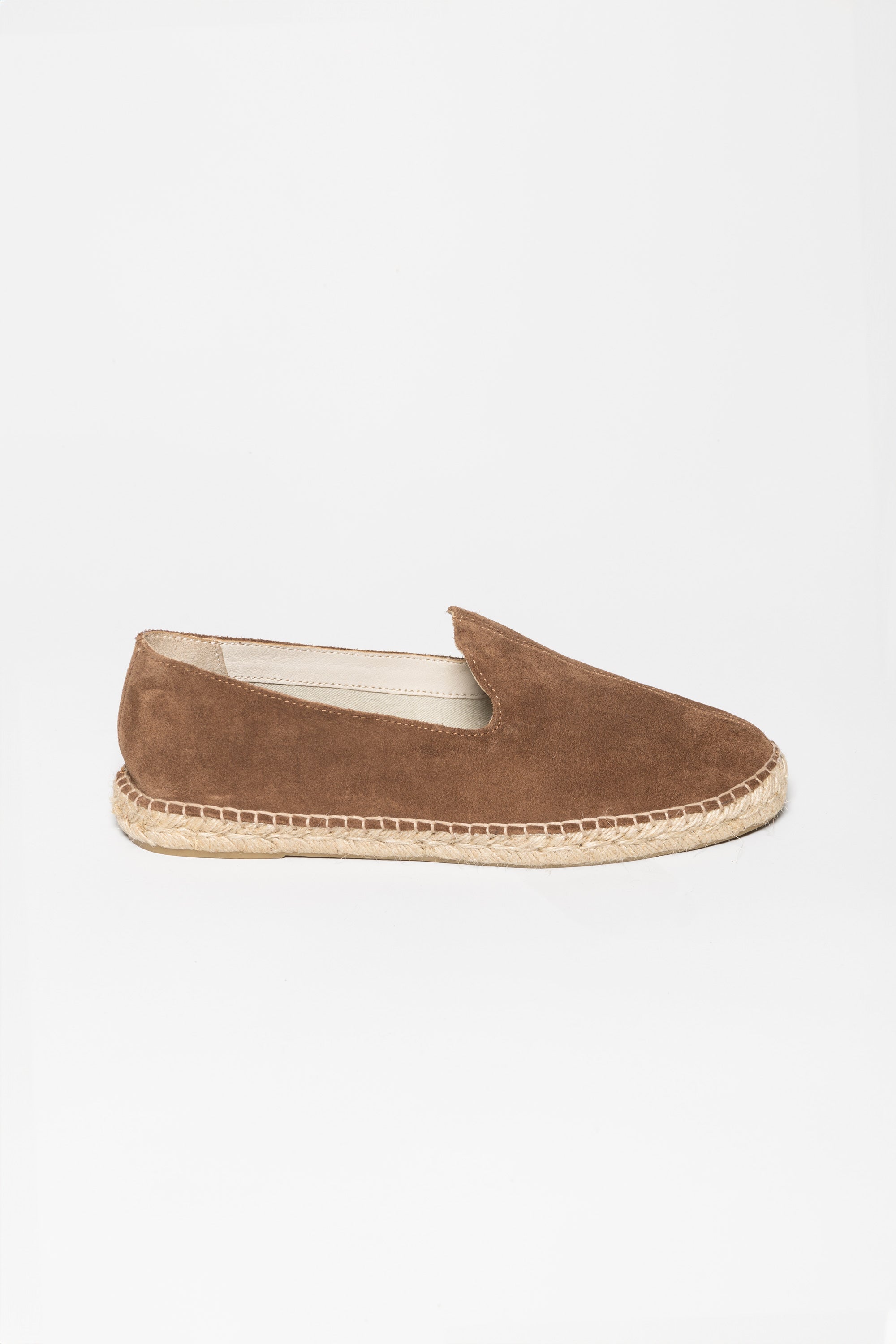 men’s leather espadrille stone
