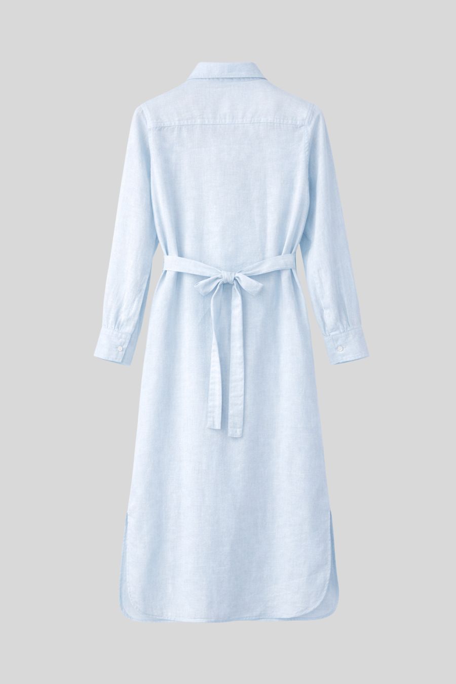 Vestido de lino martina azul claro para mujer