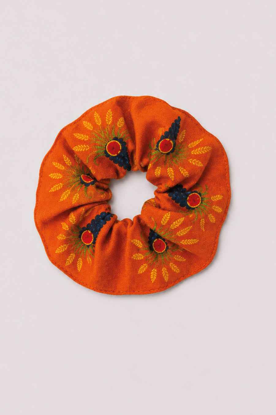 Women's linen terracotta scrunchie proventus