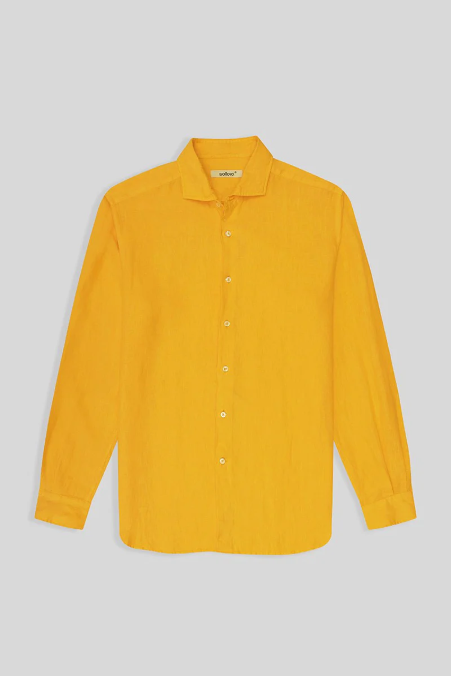 men’s linen shirt yellow fruit basic