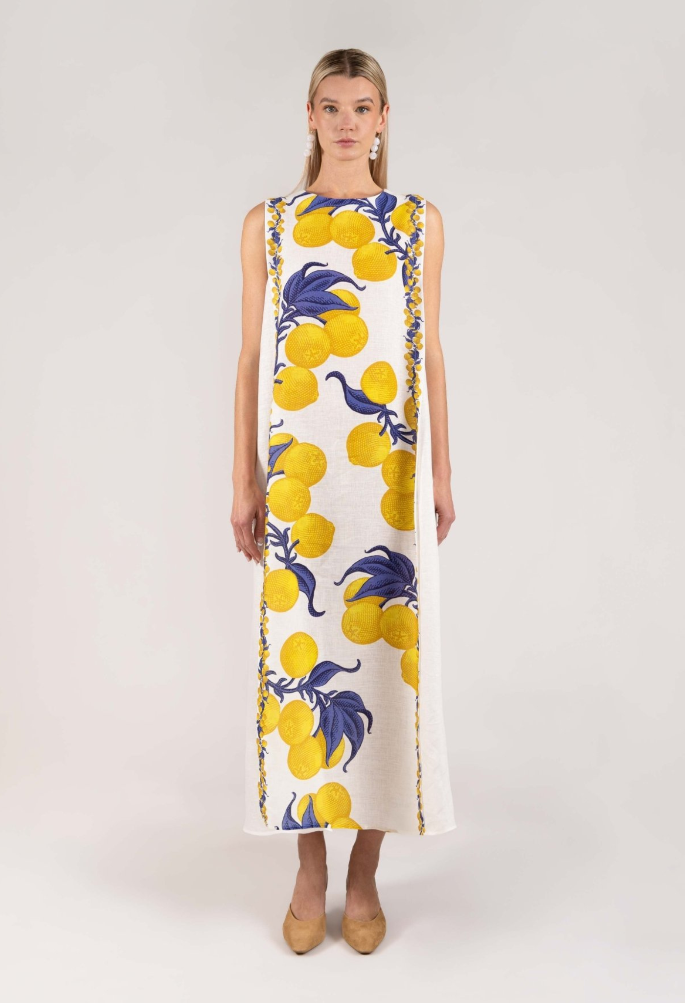 vestido largo chiara amarillo