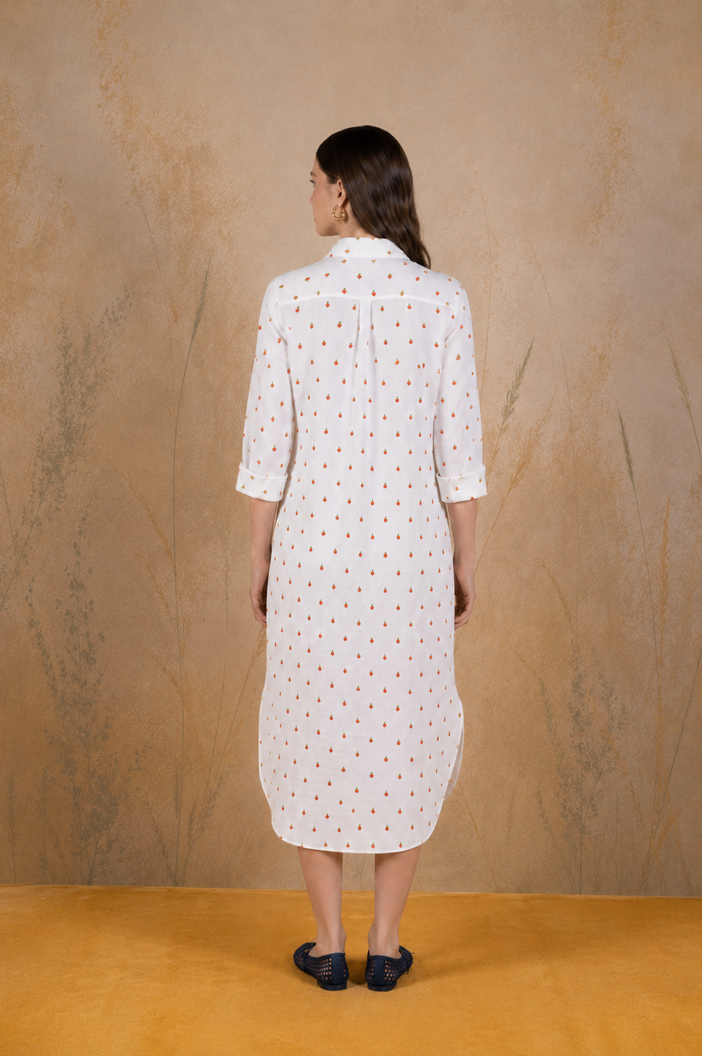 Women's Higuera linen shirt dress white