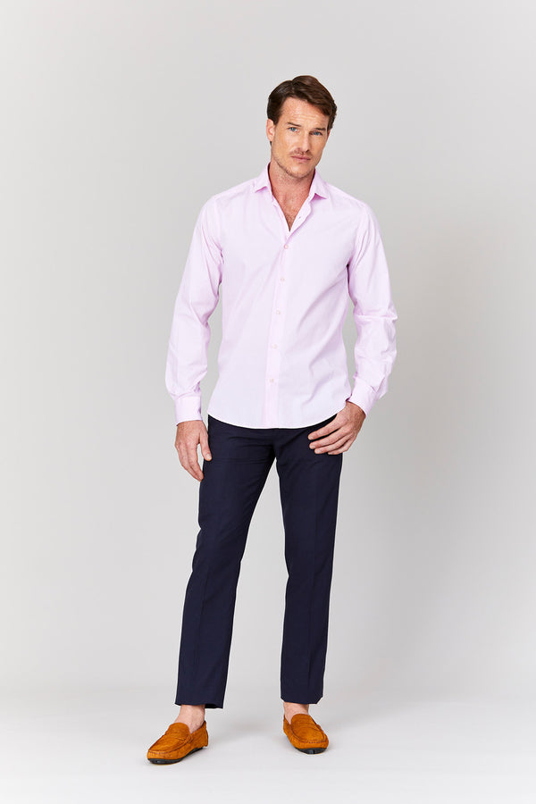 basic pink cotton muslin shirt - soloio