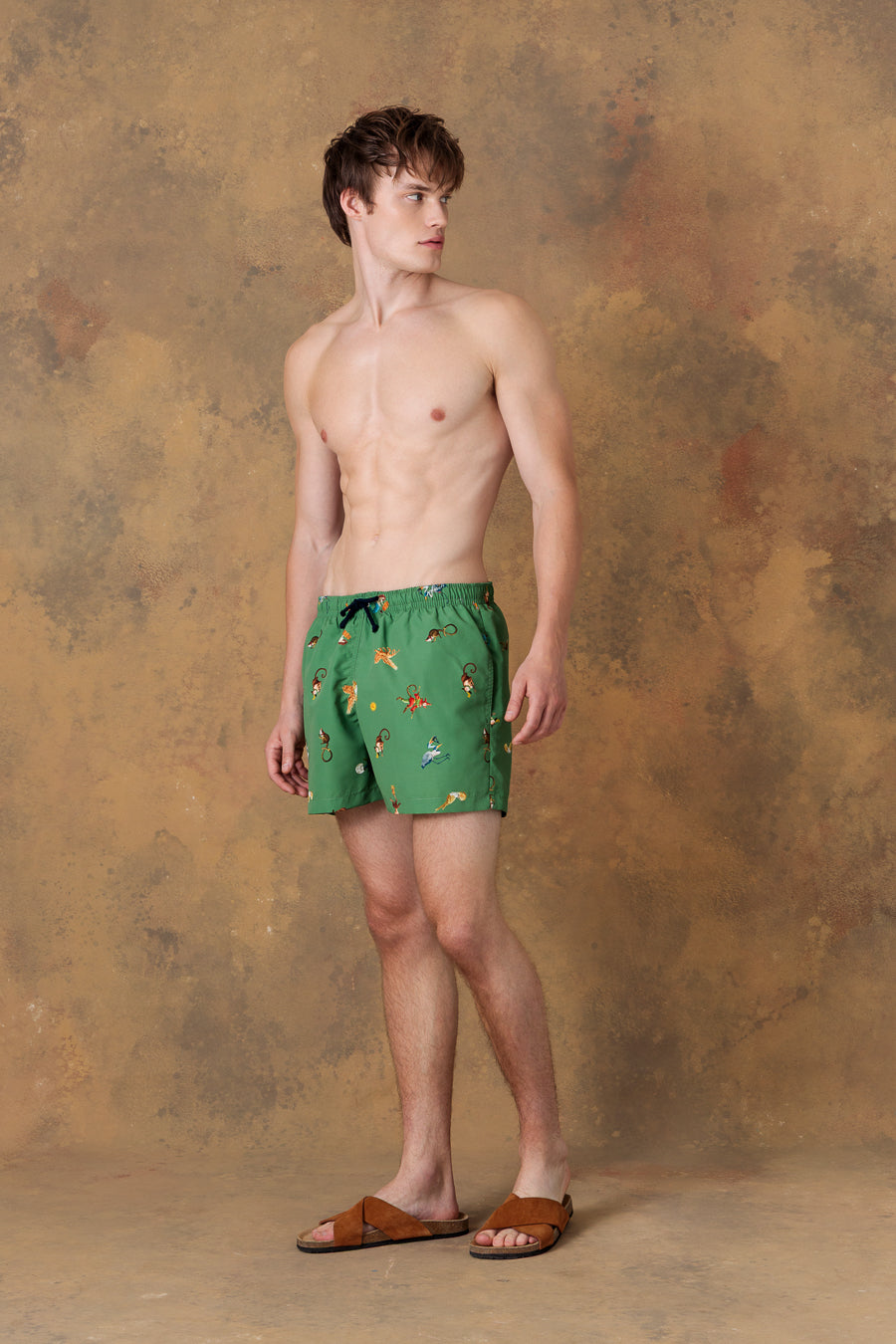 men’s swim trunk panteon green