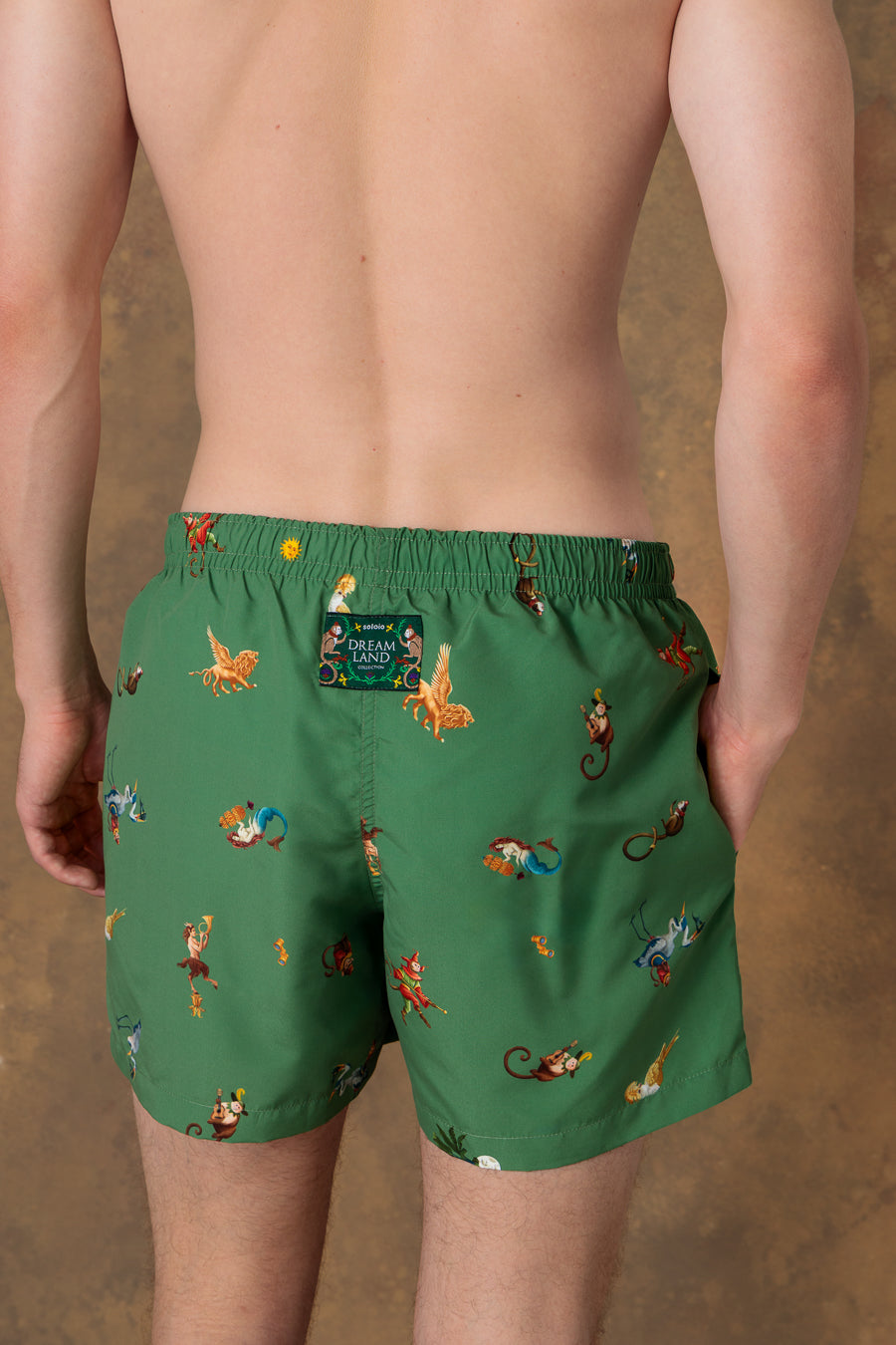men’s swim trunk panteon green