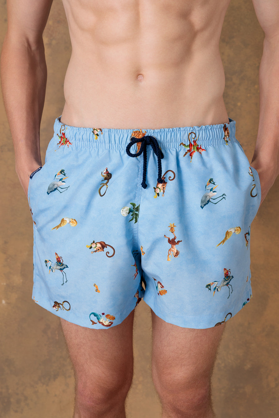men’s swim trunk panteon light blue
