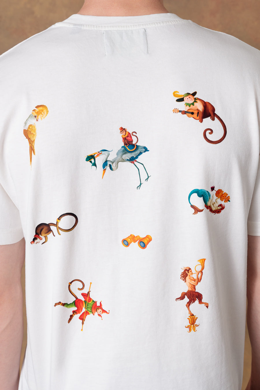 camiseta de algodón blanca para hombre panteon