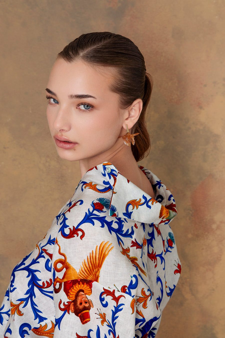 Camisa de lino blanca para mujer chiron