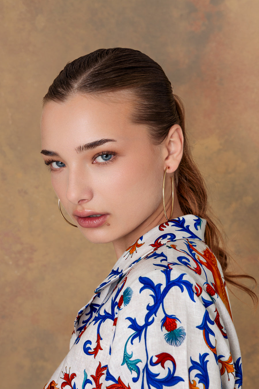 camisa de lino blanca para mujer chiron