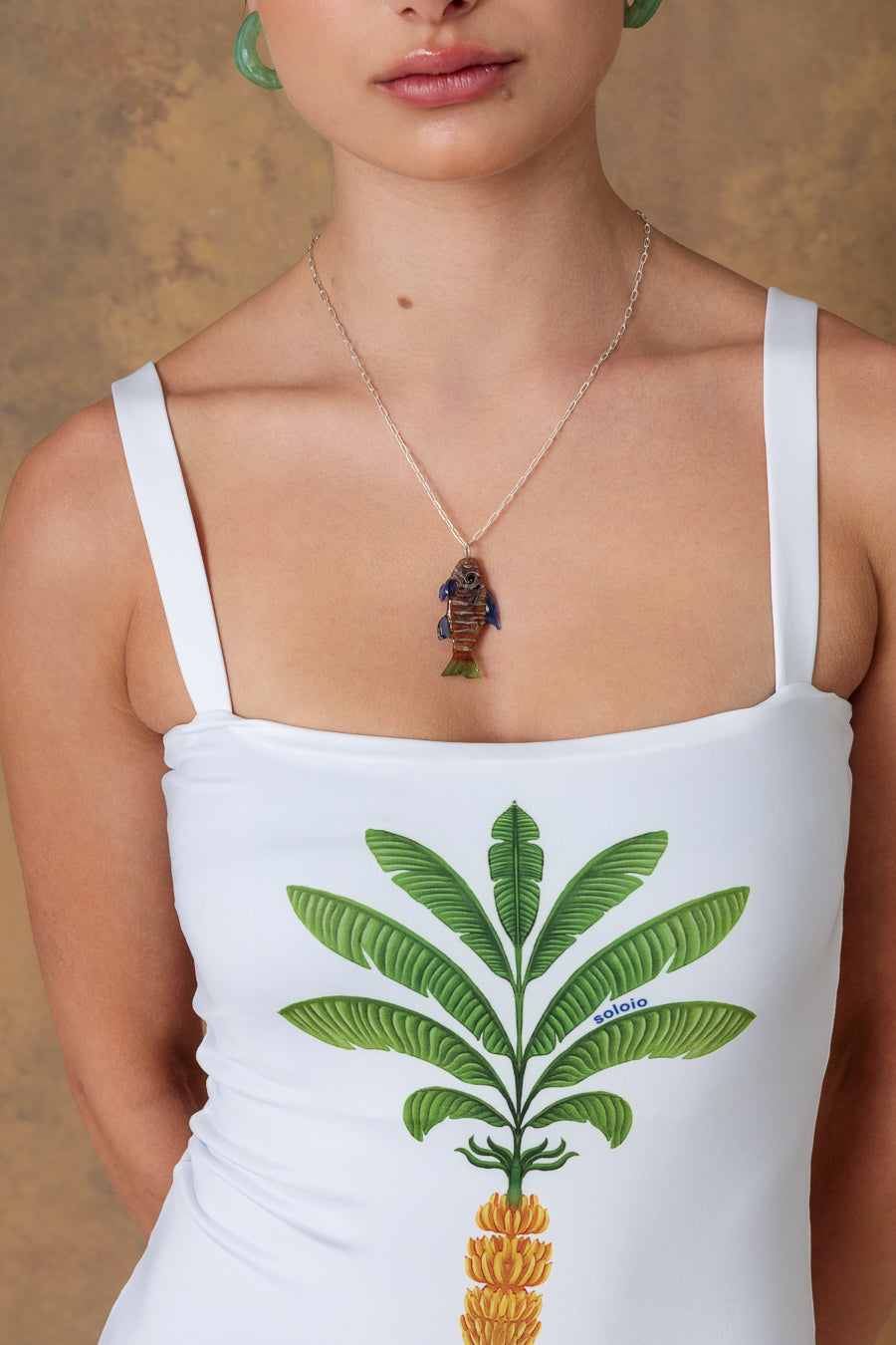 Women's swimsuit one piece thalos white