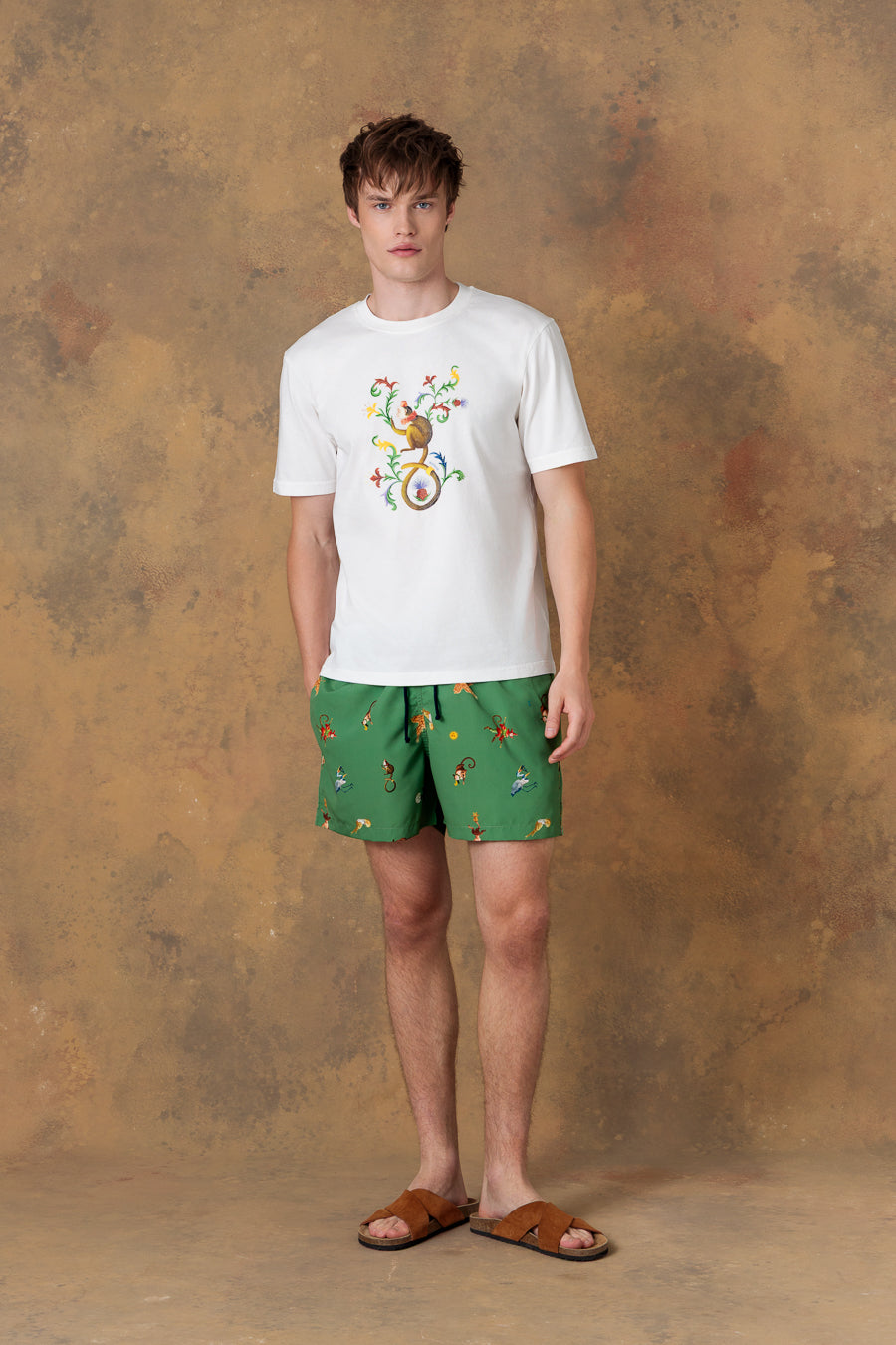 Camiseta de algodón blanca para hombre satyr