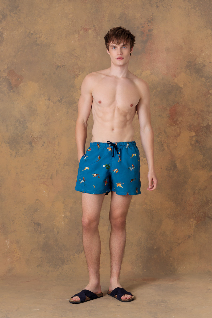 Bañador azul para hombre delphos