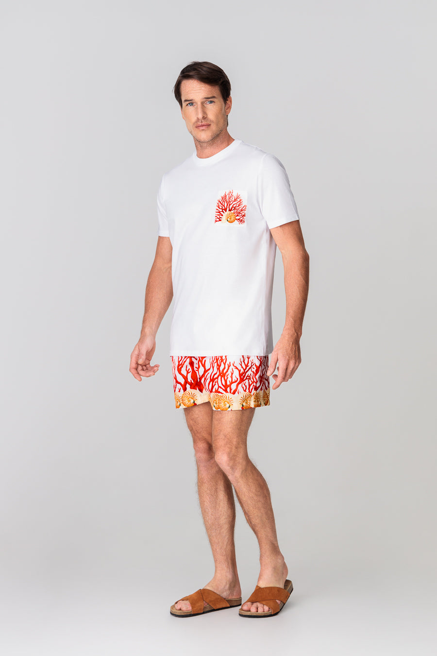 men’s cotton t-shirt pocket atlantis white