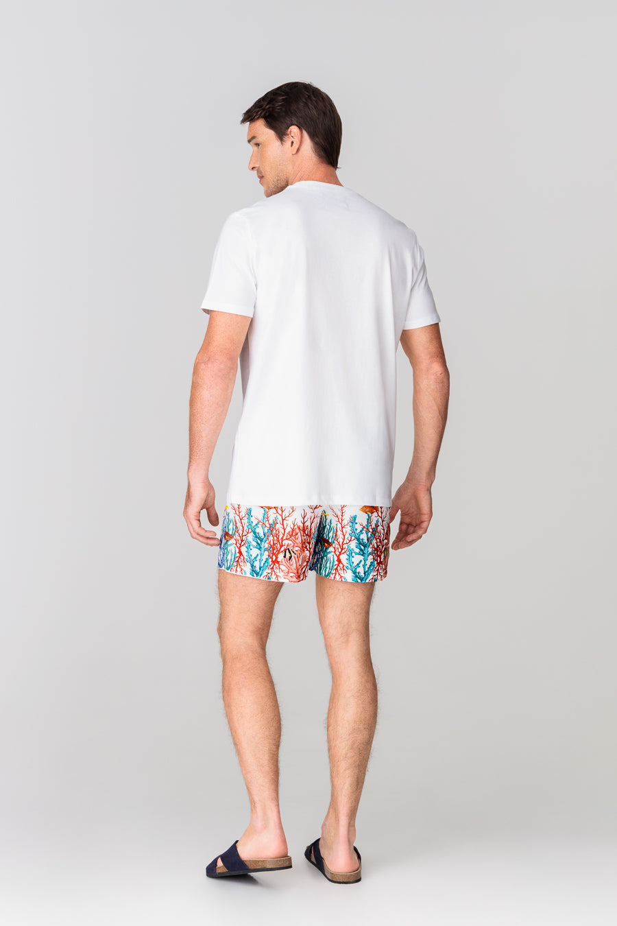 men’s cotton t-shirt pocket vega white